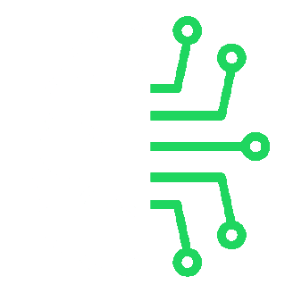 Stylized illustration of a brain with a digital circuit design.