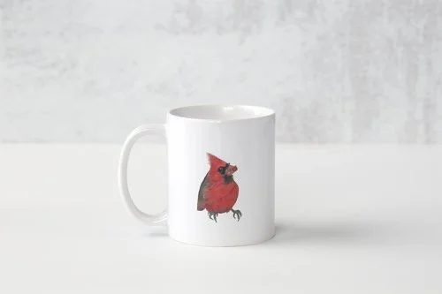 Cardinal mug for lefties