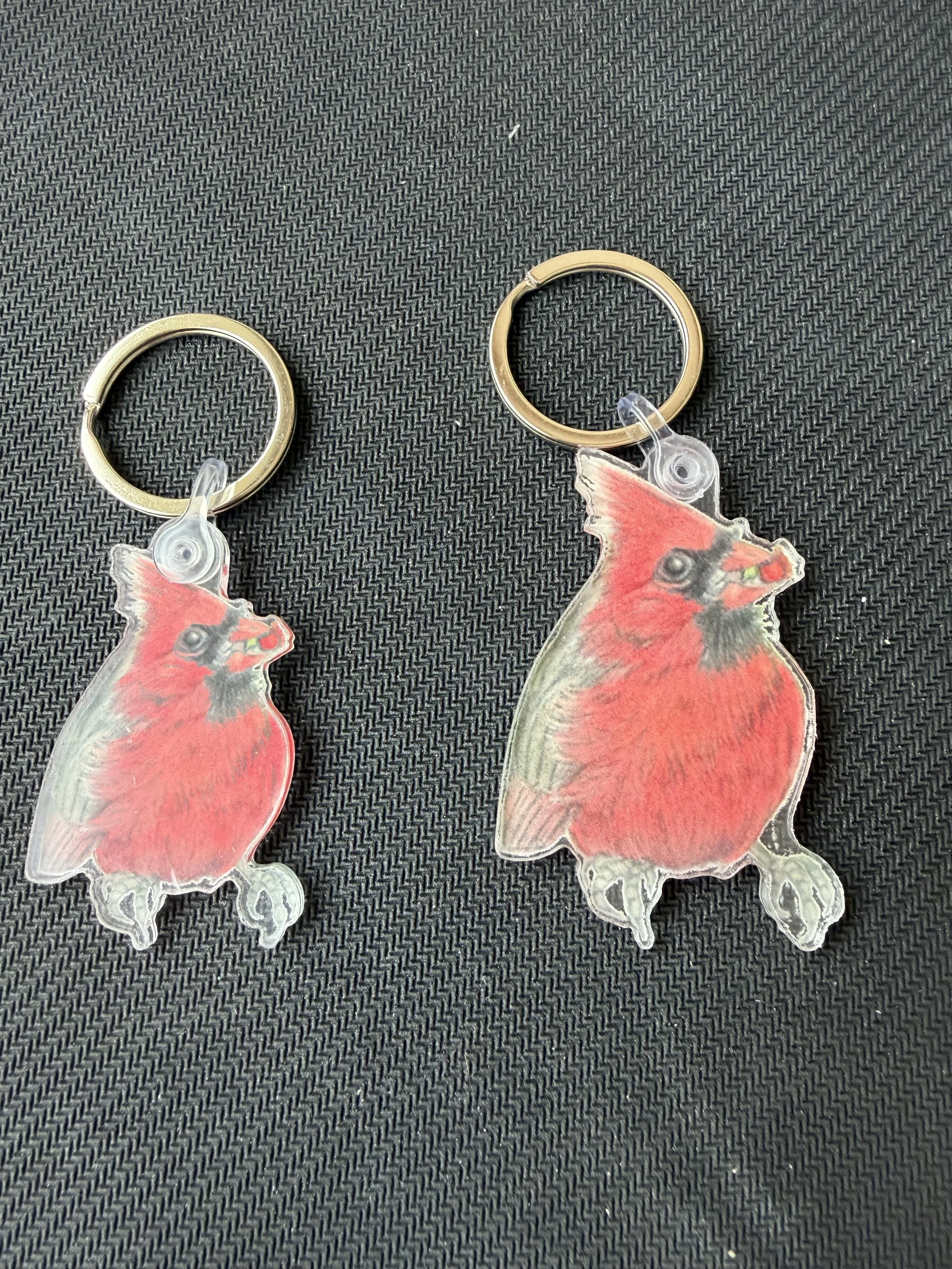 Cardinal Keychain-Large-1.7 x 2.5"