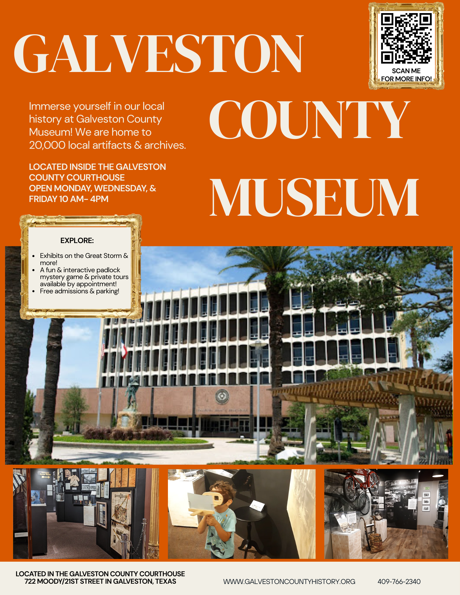 Galveston County Museum Handout Flyer