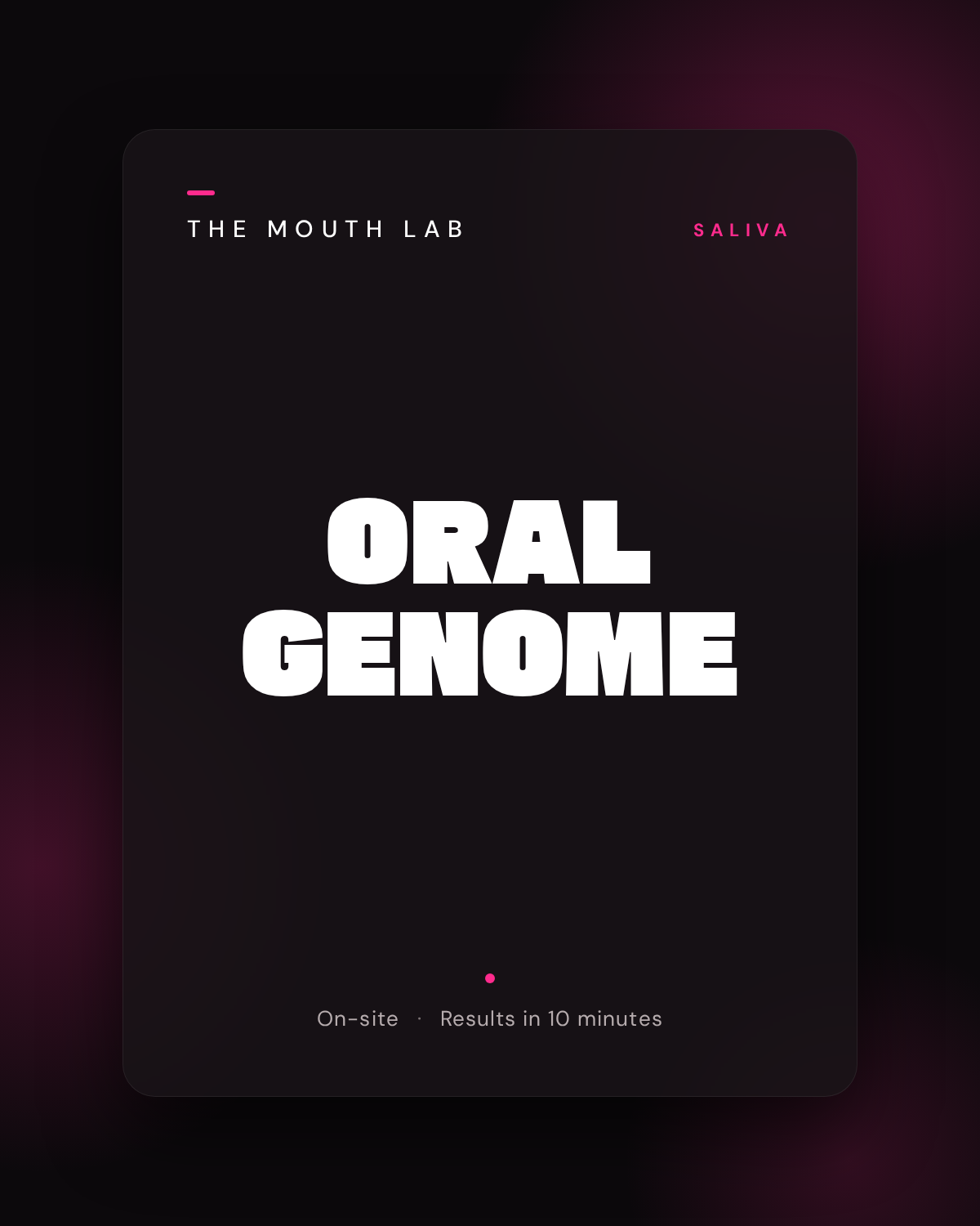 MBKS 2026 | Live Oral Genome Saliva Test