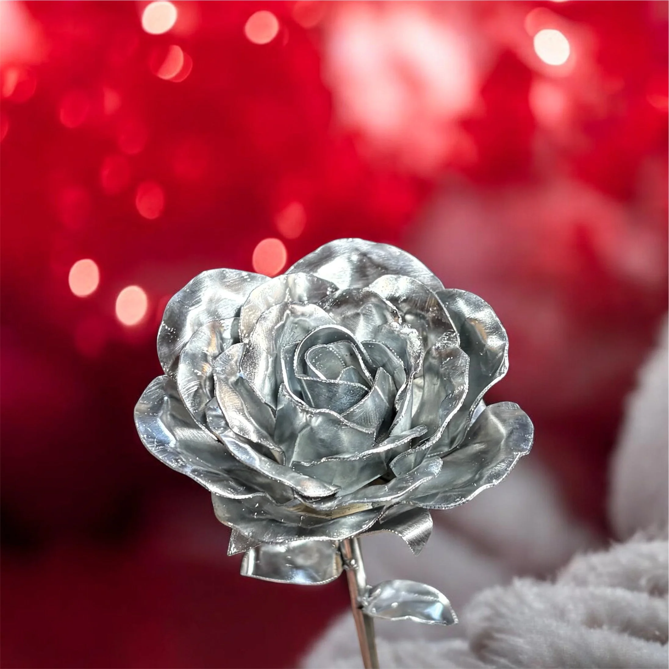 Handmade Steel Forever Rose, Enduring Love Keepsake