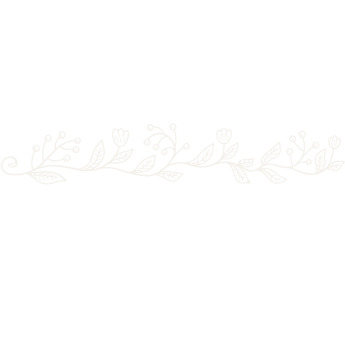 White floral decorative border on a black background