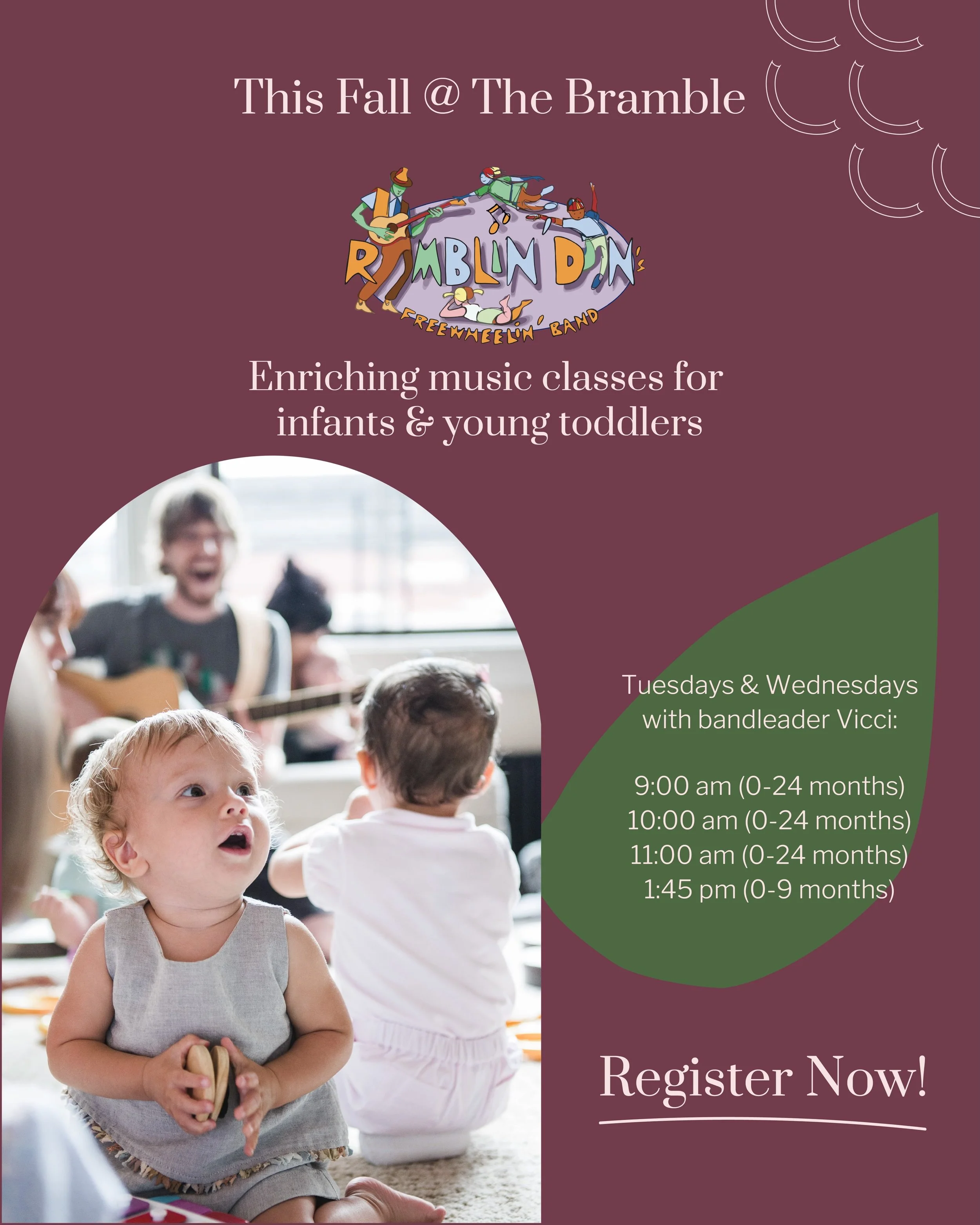 We are excited to announce that @ramblindanmusic will be hosting classes at The Bramble this upcoming fall! 

A longtime New York family favorite, Ramblin&rsquo; Dan brings high-energy, interactive music classes that are packed with singing, dancing,