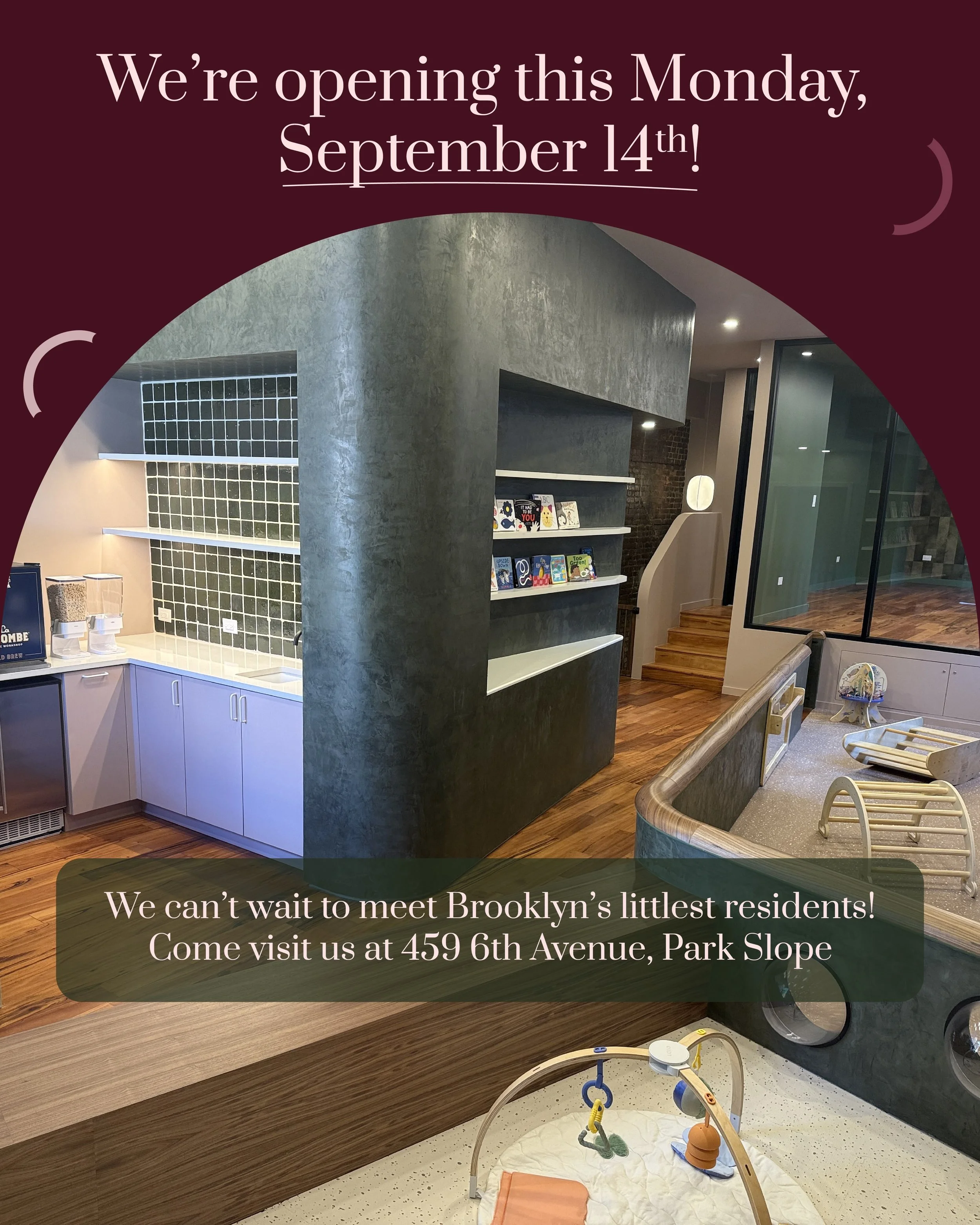 We&rsquo;re ready! The pantry and changing stations are stocked, the classrooms and lounge spaces have been successfully tested. All that we need now is you! 

Come see our brand new space this upcoming Monday, September 14th. We cannot wait to open 