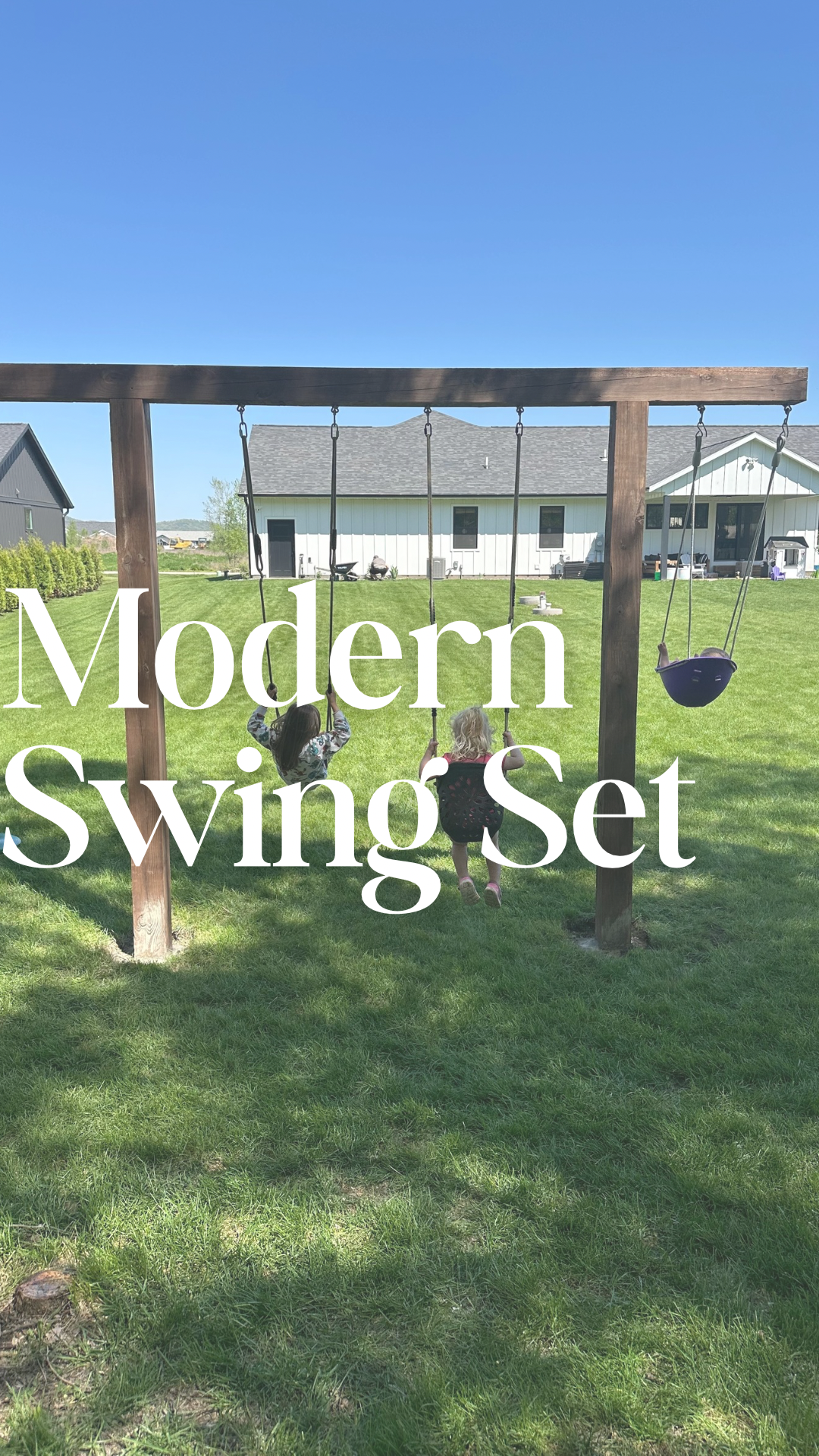 DIY Modern Backyard Swing Set Under $500
