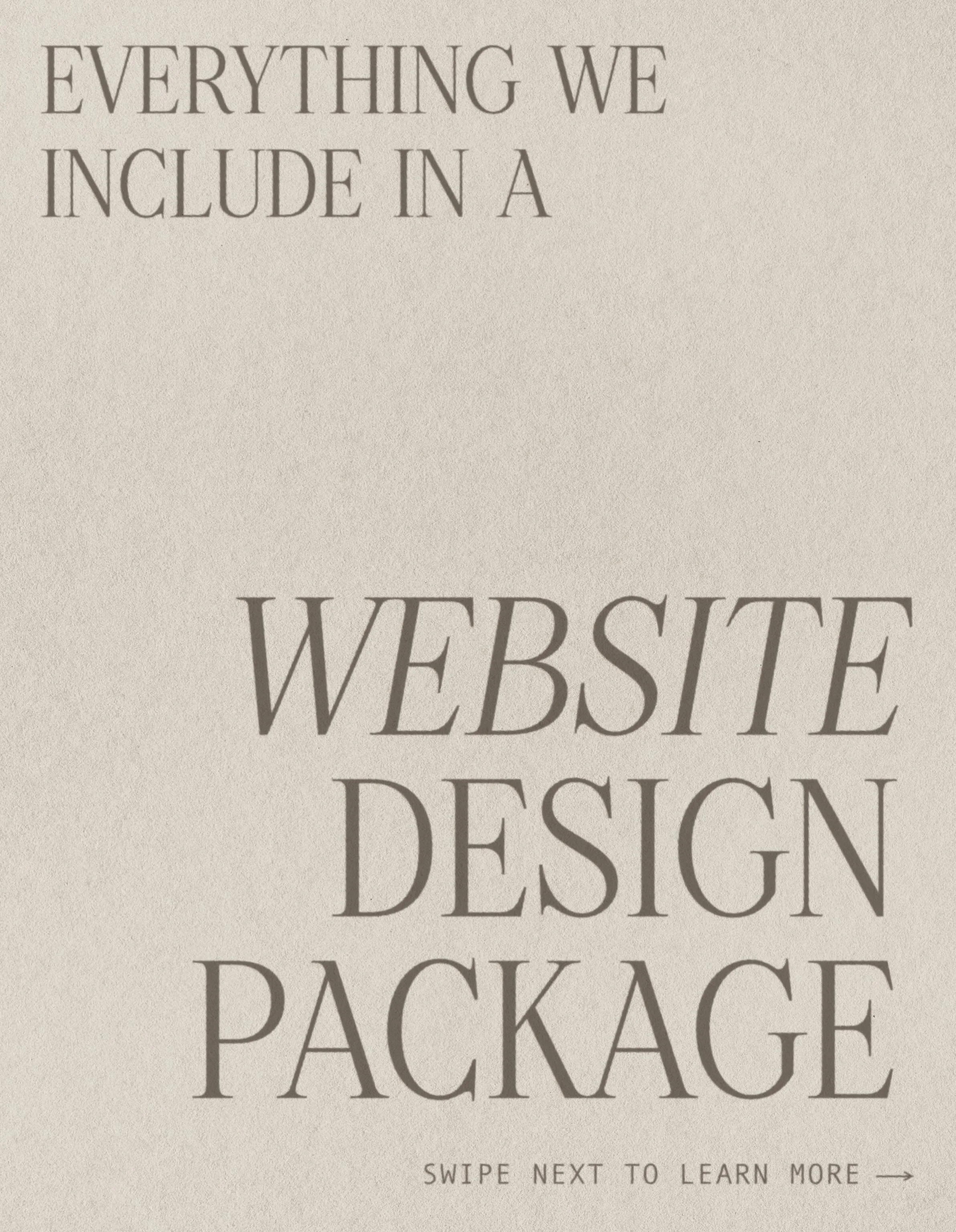 EVERYTHING WE INCLUDE IN WEBSITE DESIGN PACKAGE ✨

Building a high-end digital home should feel just as elevated as the events you design. I want you to feel completely supported from our very first chat all the way to launch day. That&rsquo;s why my