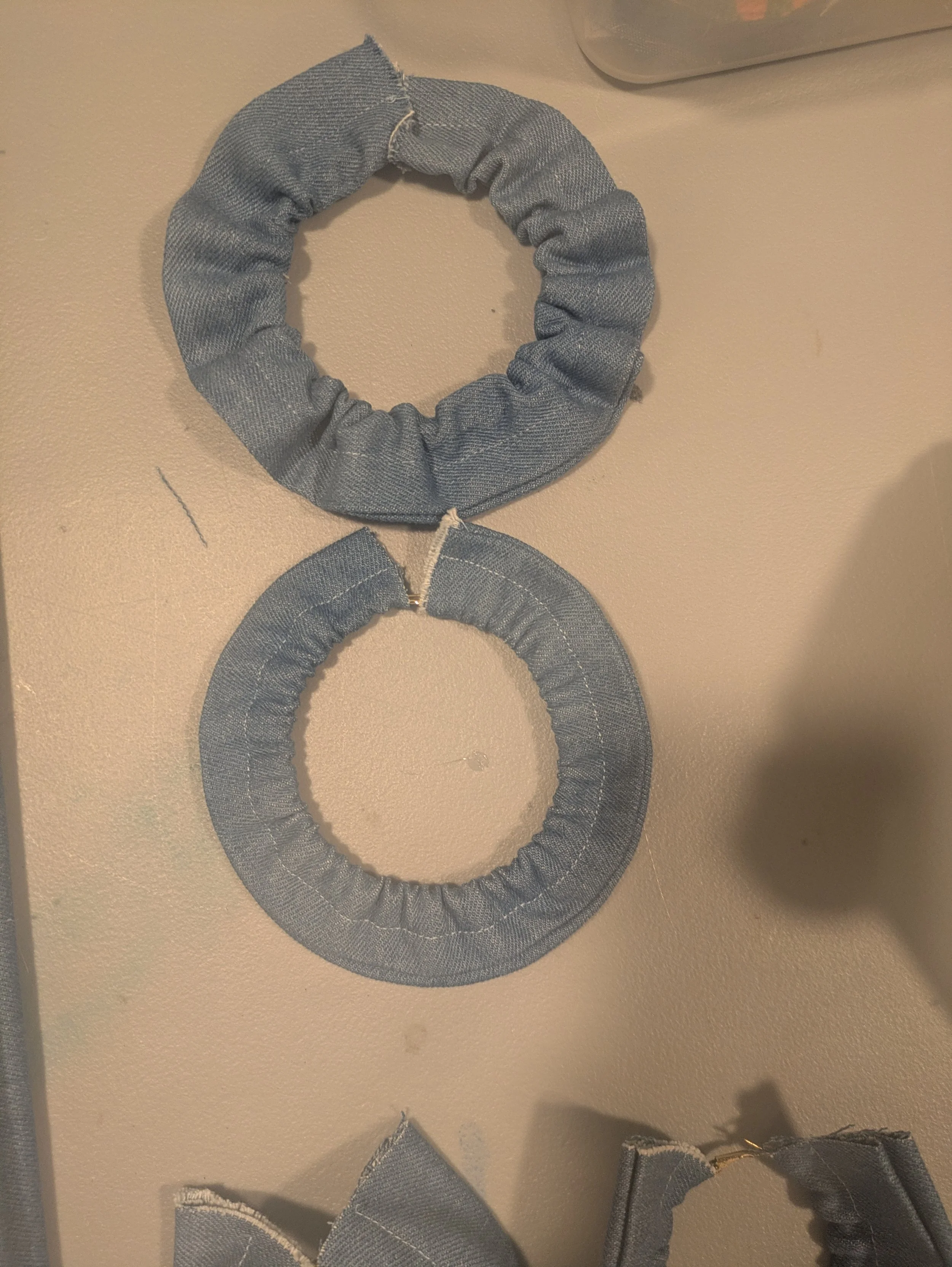 Denim Chic Hoop Earrings