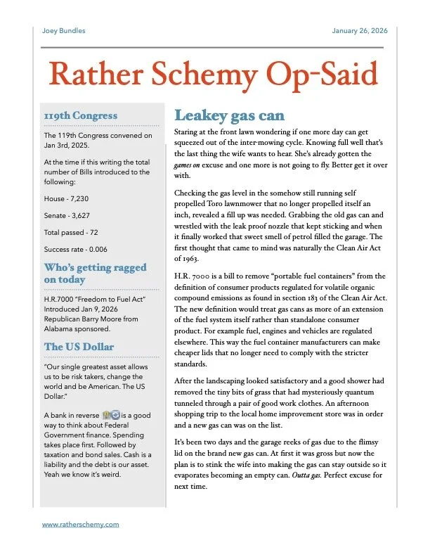 Opinion Piece Jan 26th, 20126