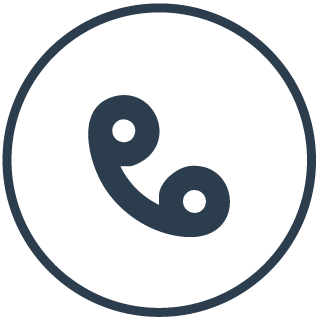 Icono de auriculares dentro de un círculo.
