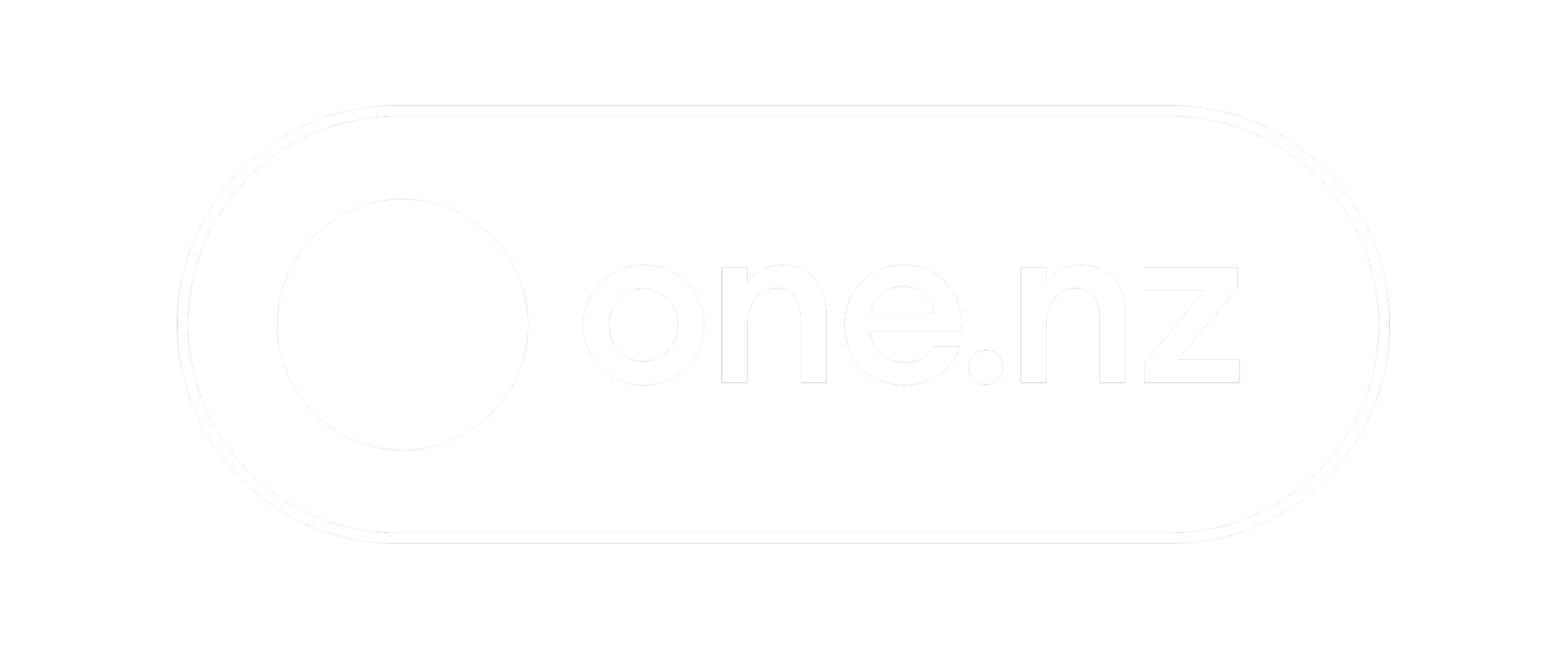 Black and white digital logo of a rounded rectangular shape with a stylized circular design on the left and the text 'one.nz' inside.