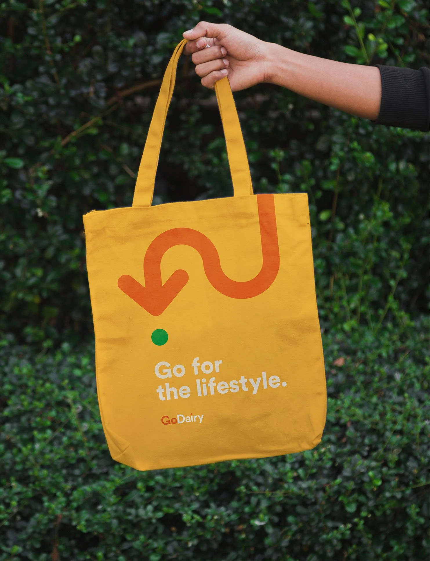Go Dairy tote bag.