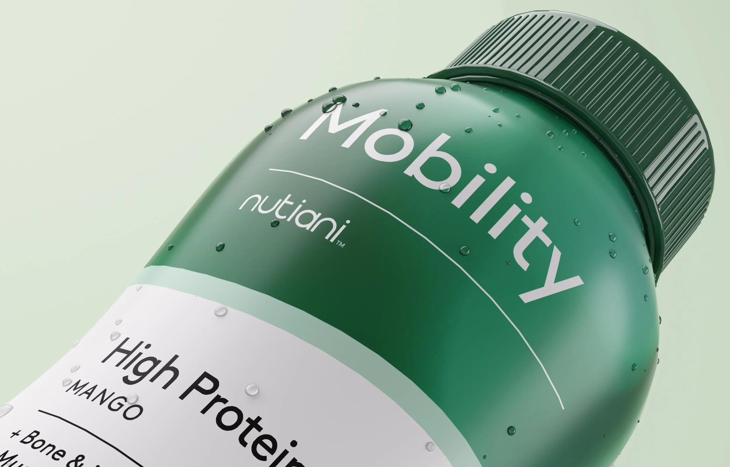 Close up shot of Nutiani High Protein Mango supplement.