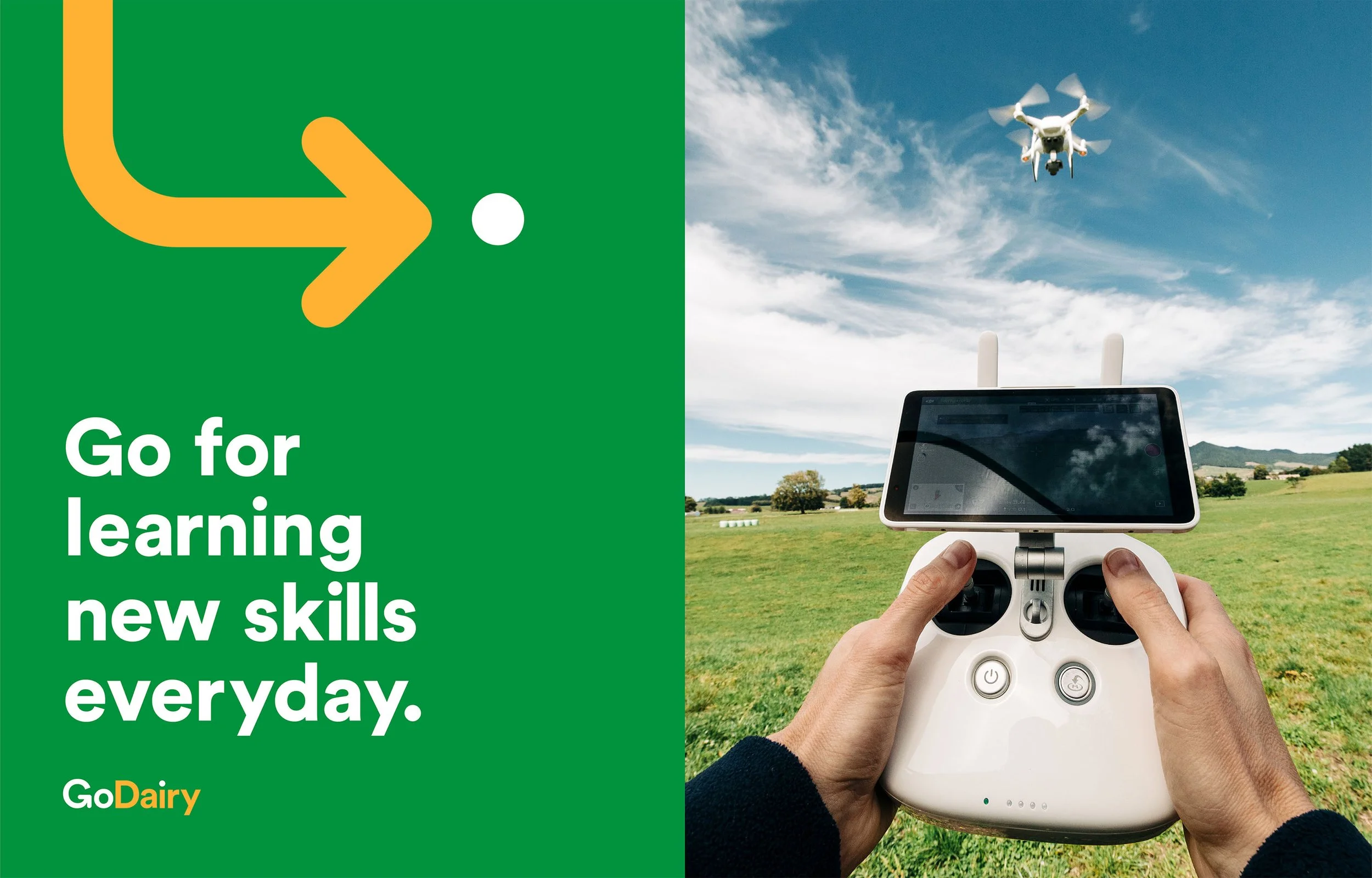 Go for learning new skills everyday mock up.