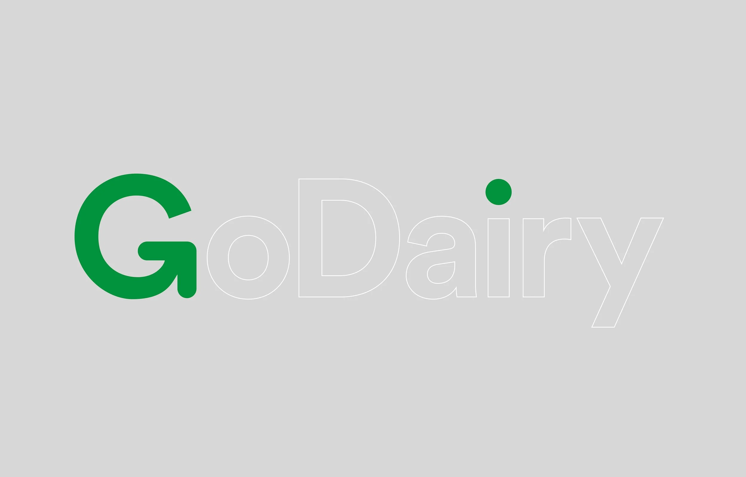 Go Dairy typography.