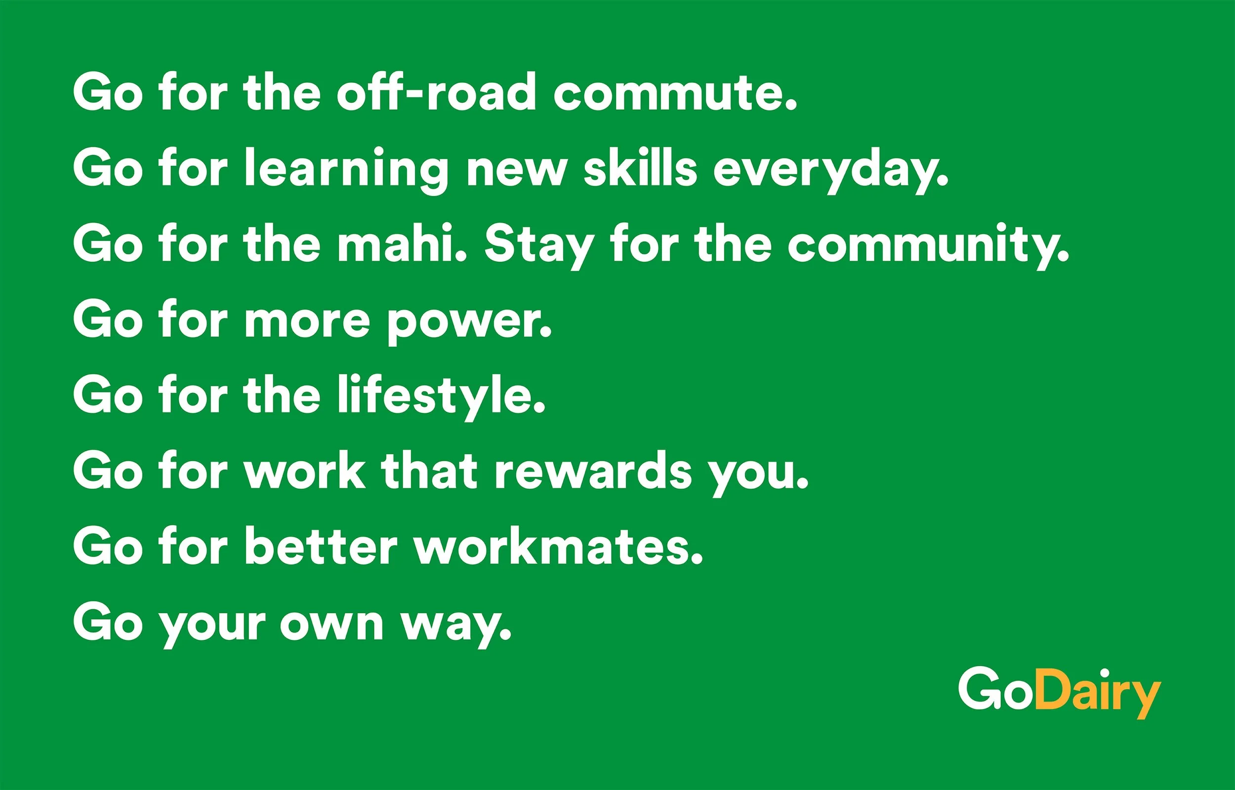 Creative writeup of Go Dairy key phrases.