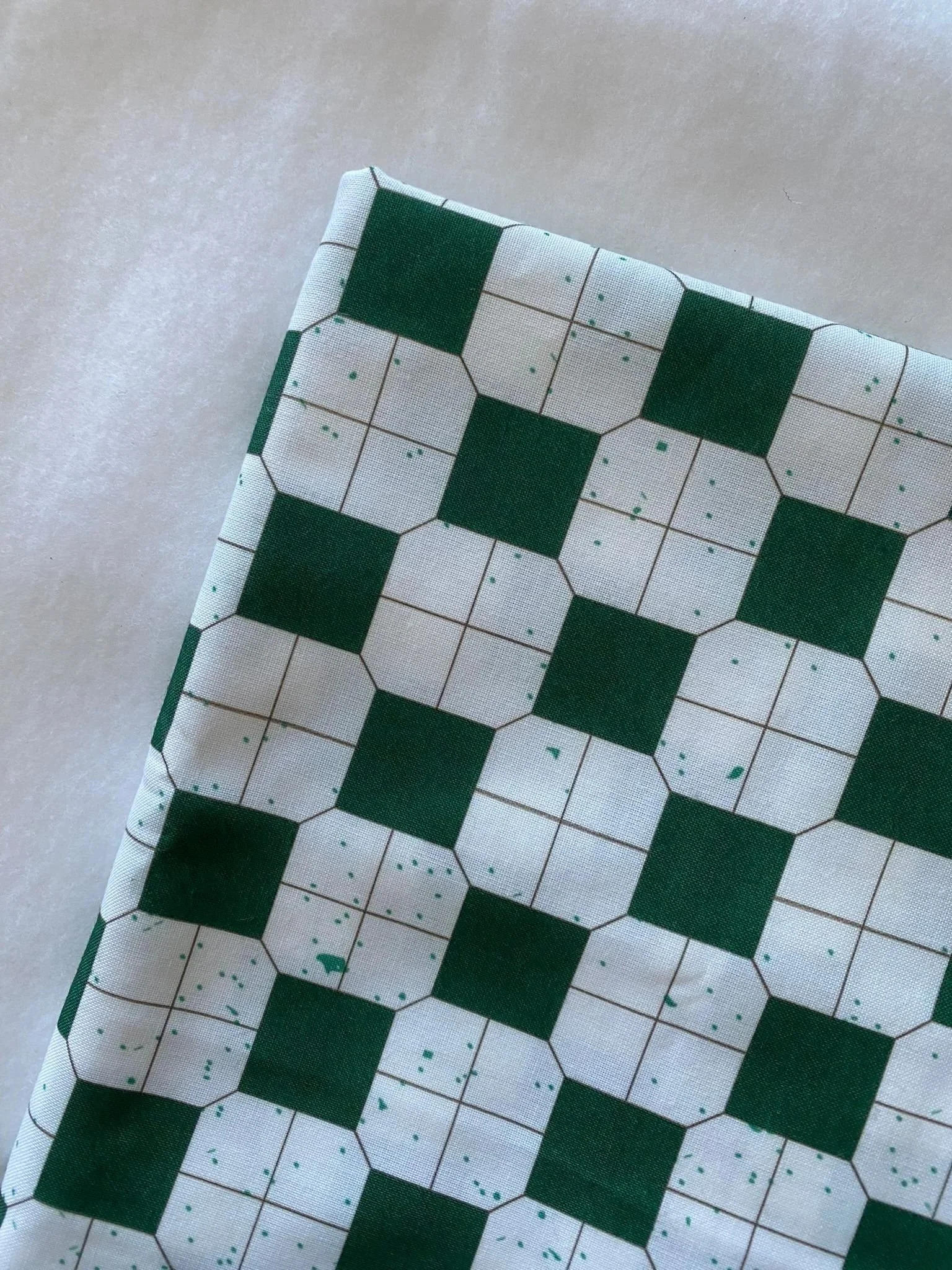 茶餐廳地板 Café Floor Pattern -棉布 cotton
