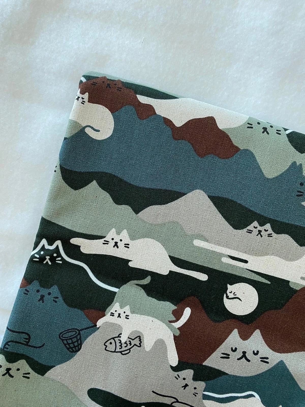 綠山貓 Green Mountain Cat -棉布 cotton