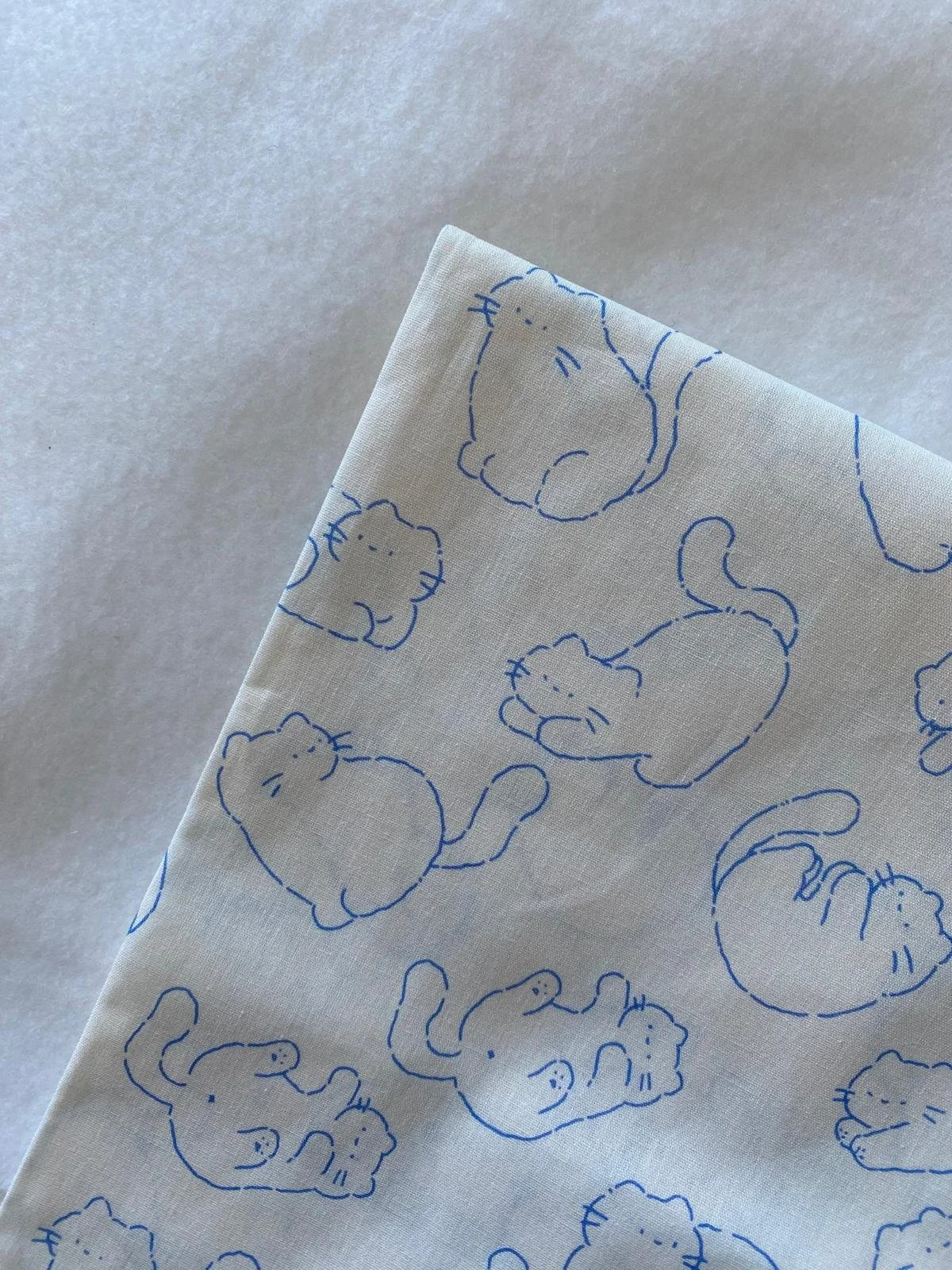 天藍貓 Sky Blue Cat -棉布 cotton