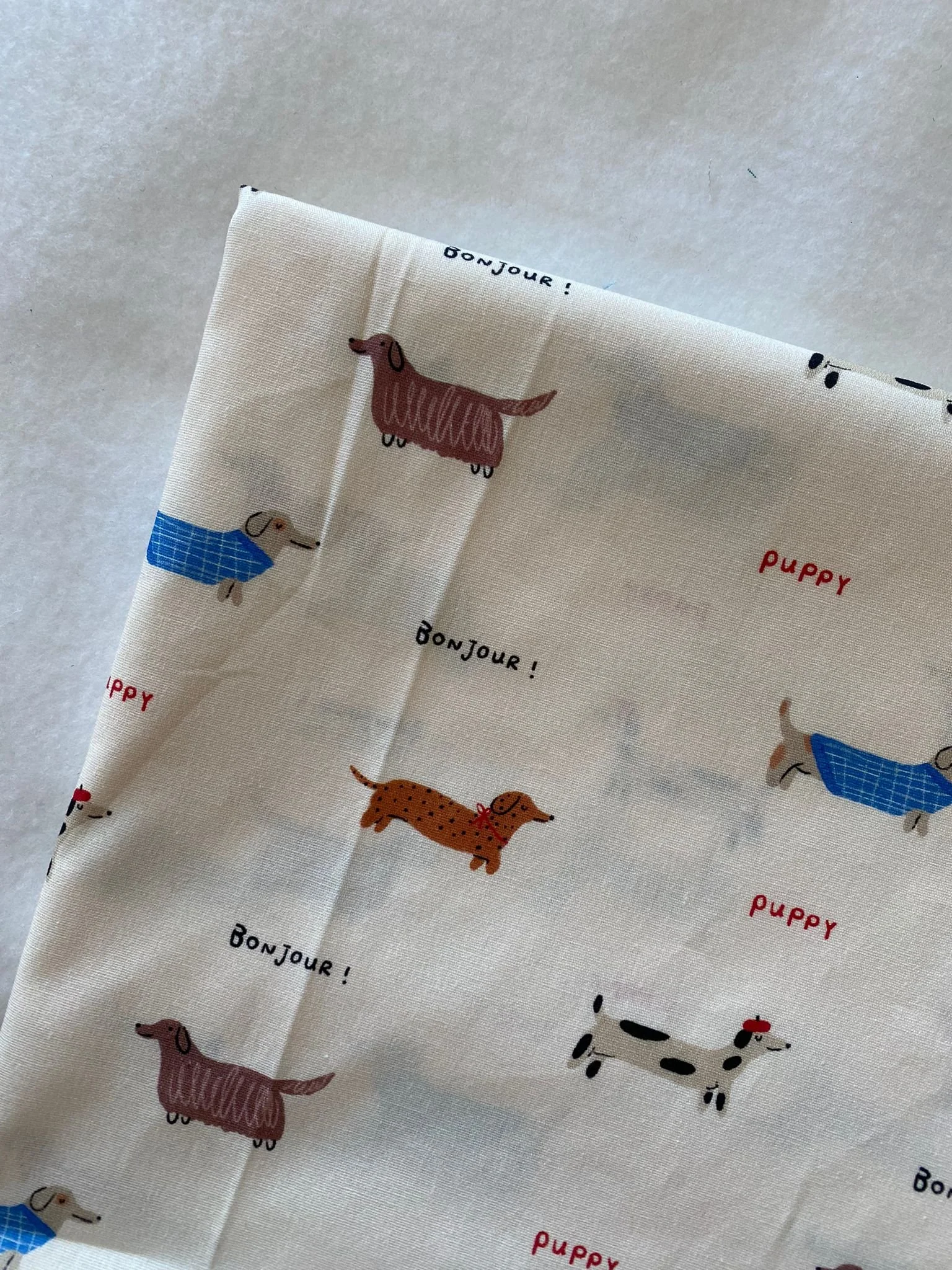 臘腸狗 Dachshnd -棉布 cotton