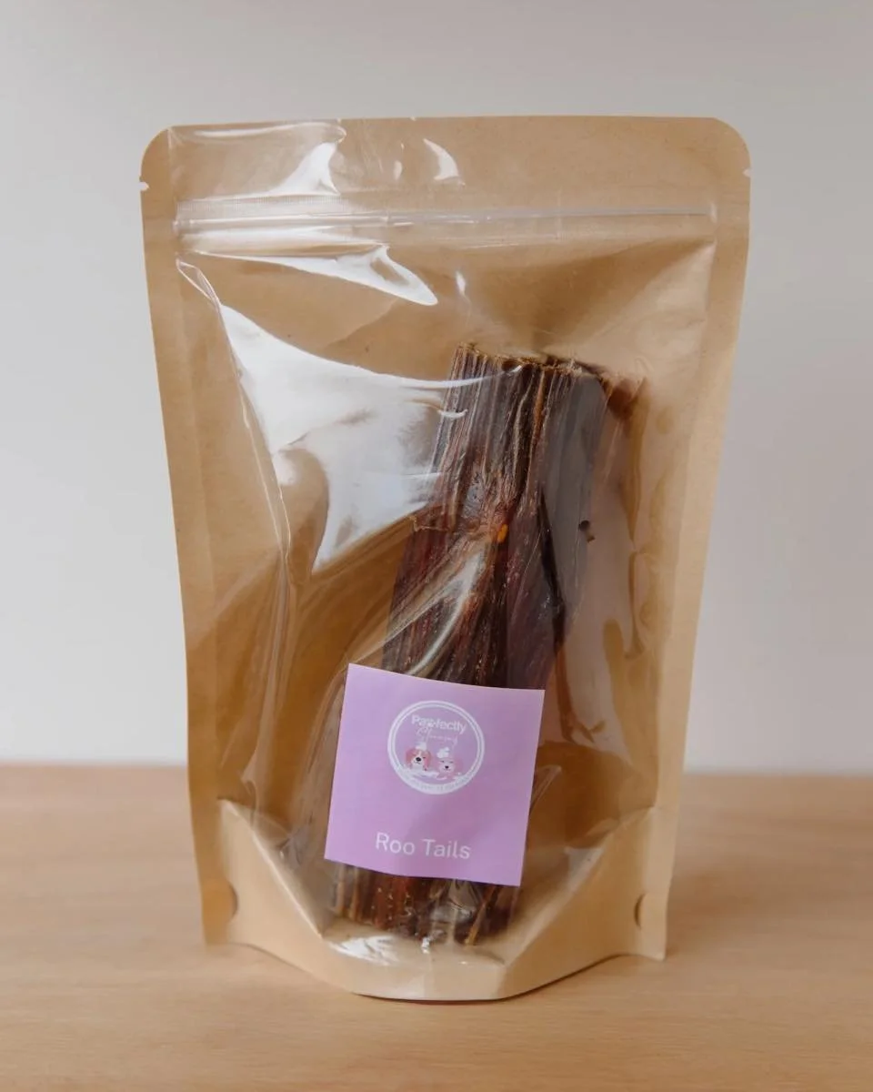🐾 Roo Tails 🐾 

Roo Tails are the ultimate natural chew for dogs who love something tough, tasty and long lasting. Packed with rich flavour and a satisfying texture, these chews are a favourite for enthusiastic chewers and pups who enjoy settling i