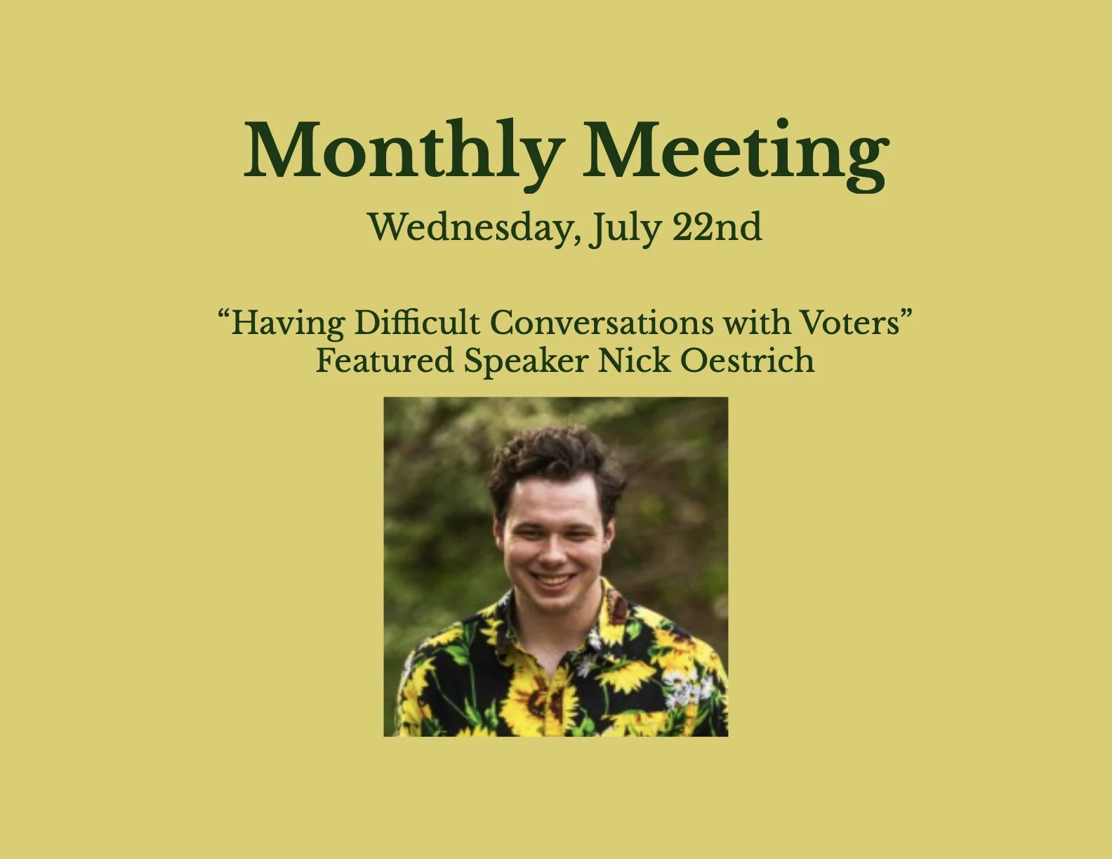 July Monthly Meeting