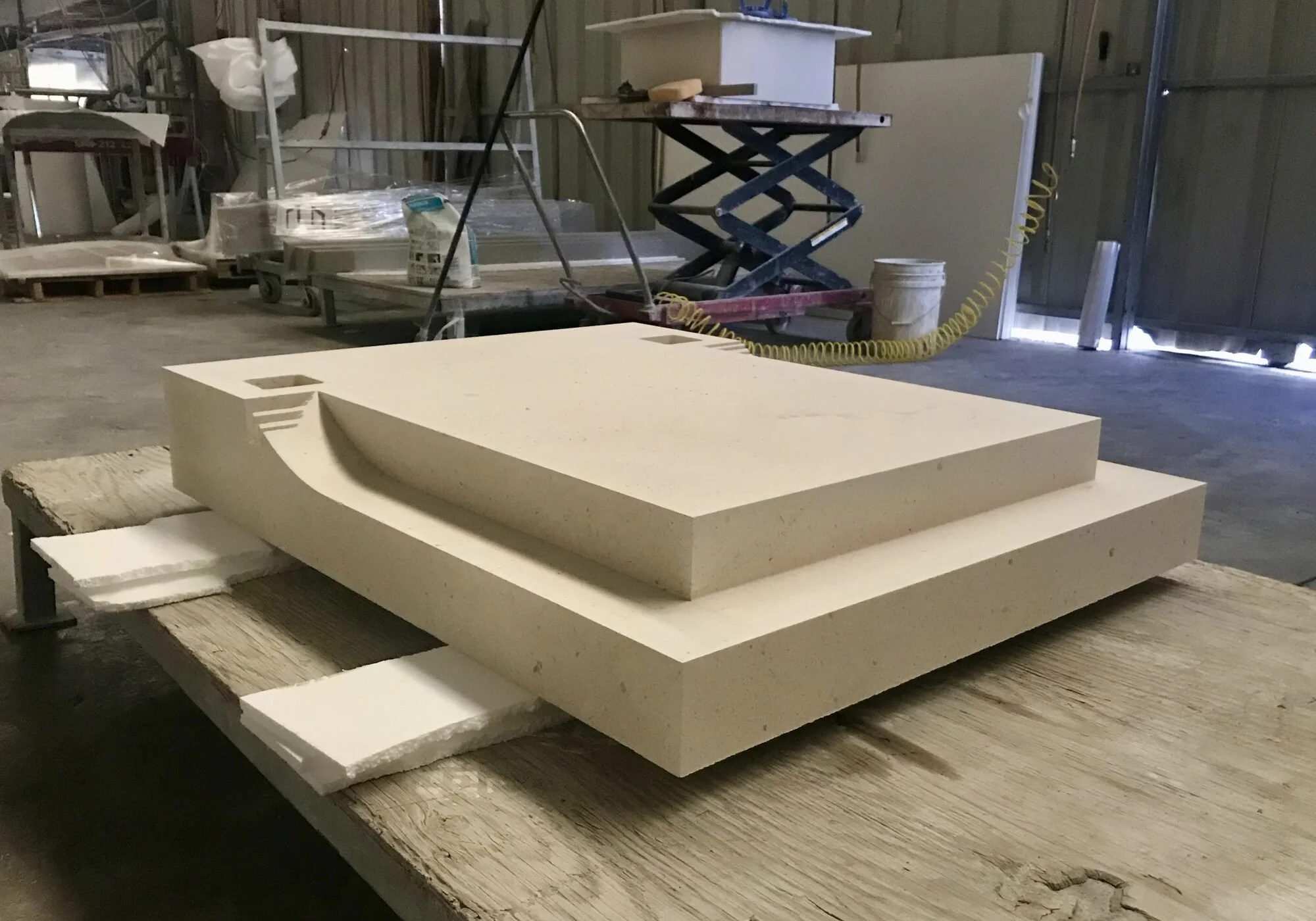 Construction process - limestone fabrication