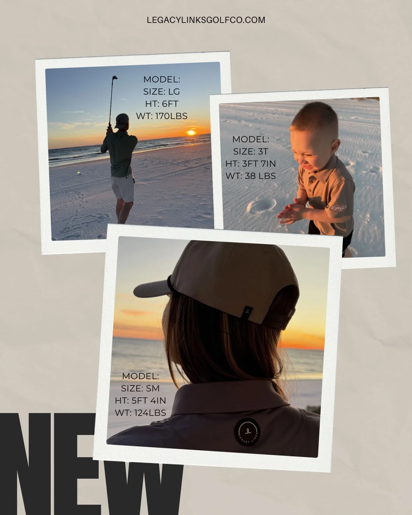 We are so thankful for all of the orders that have been placed so far. Your support of our small business truly means the world to us! ⛳️

We&rsquo;ve had a few questions about sizing, so here&rsquo;s a quick reference: our Legacy Links performance p