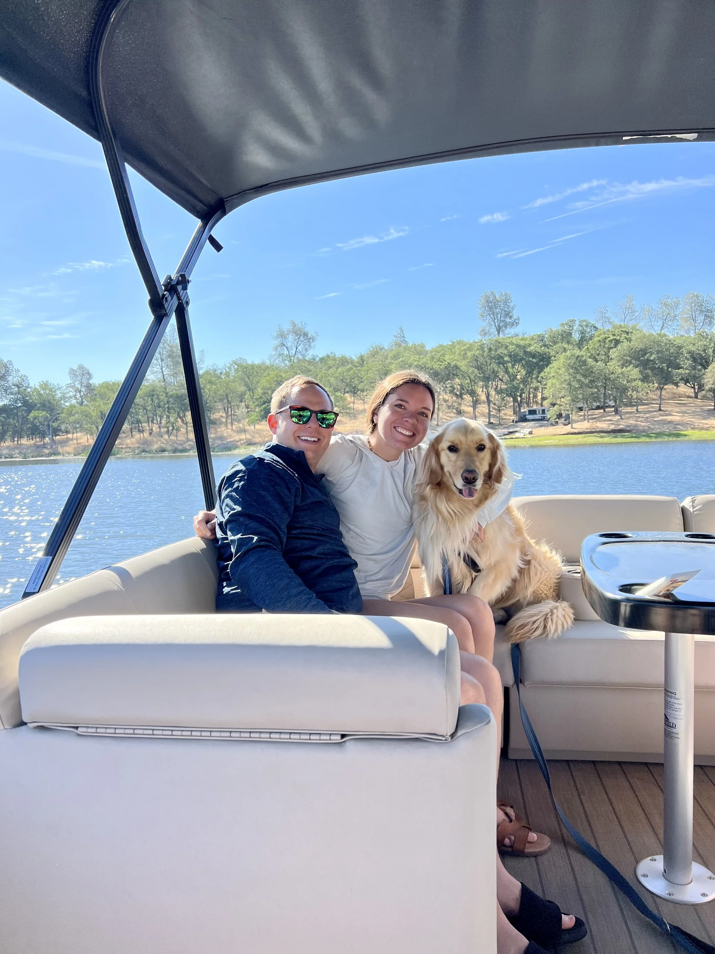 Visiting Grace's parents and Sky in California