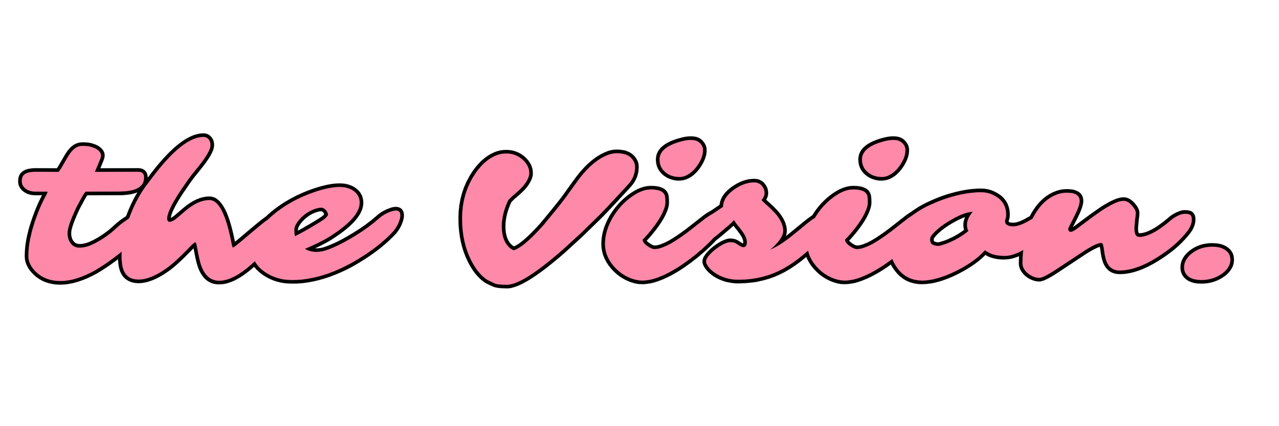 The Visa logo in pink cursive font on a transparent background.