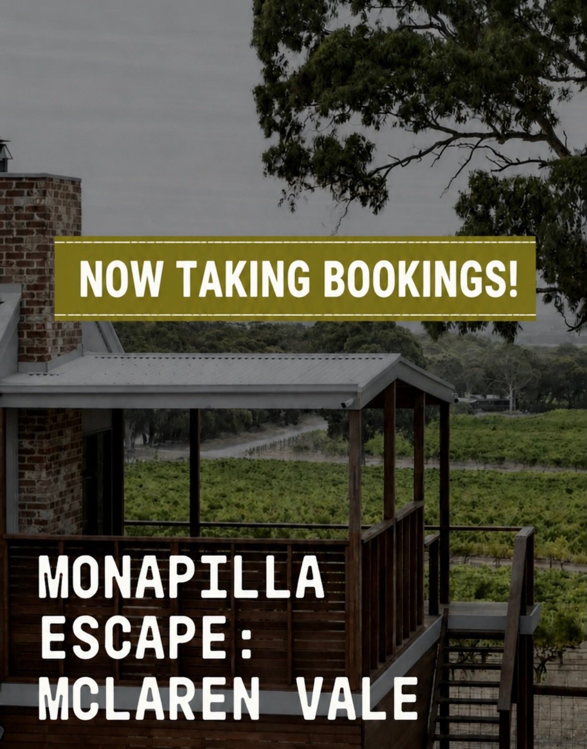WE ARE LIVE! Monapilla Escape is now officially open for bookings. Click the link in our bio to discover everything you need to know about our two luxury villas and book your next getaway. #mclarenvale #wineregion #fleurieupeninsula #farmstay