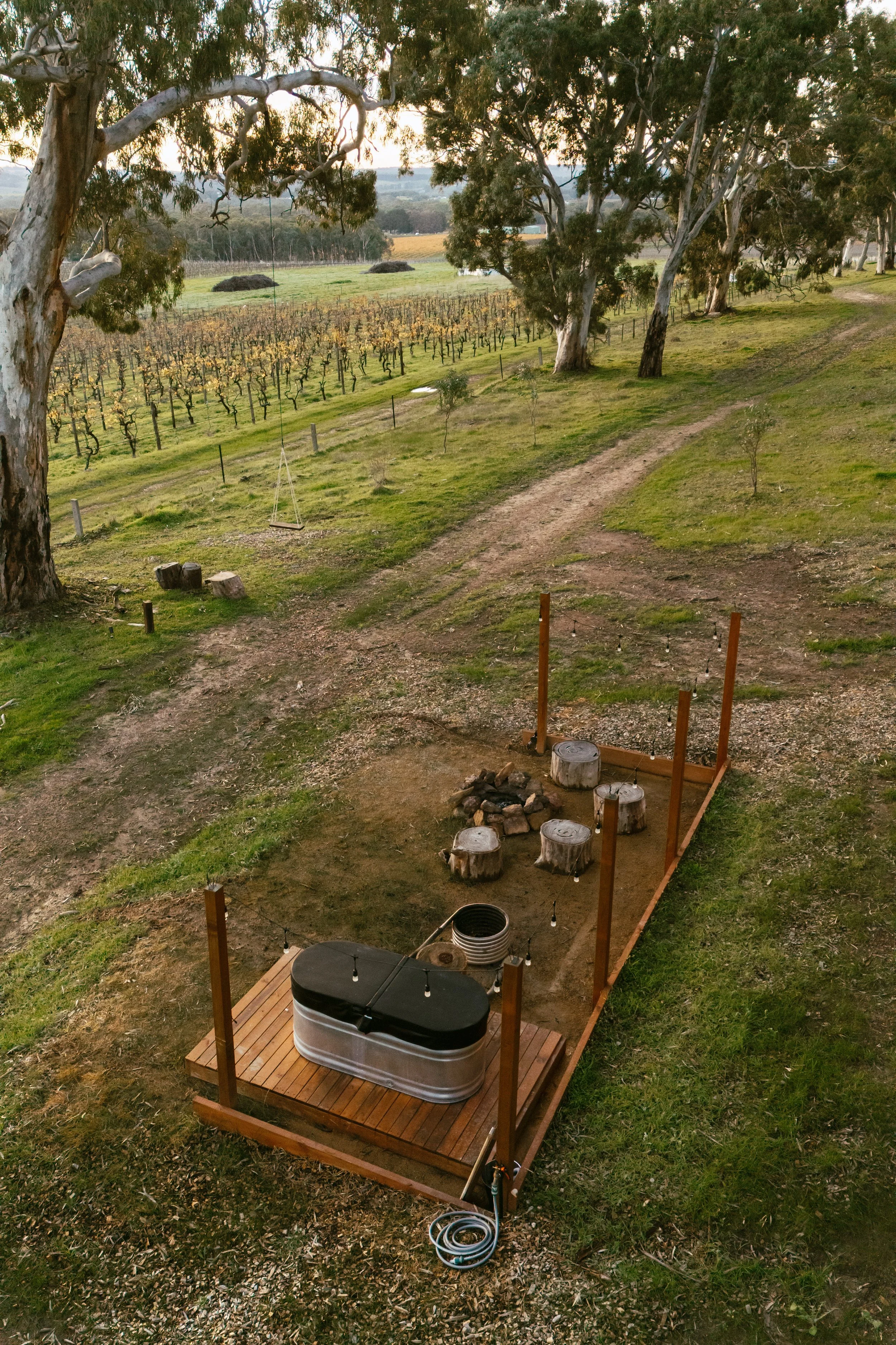 Escape One’s fire-tub and camp-fire, ready to unwind and reconnect