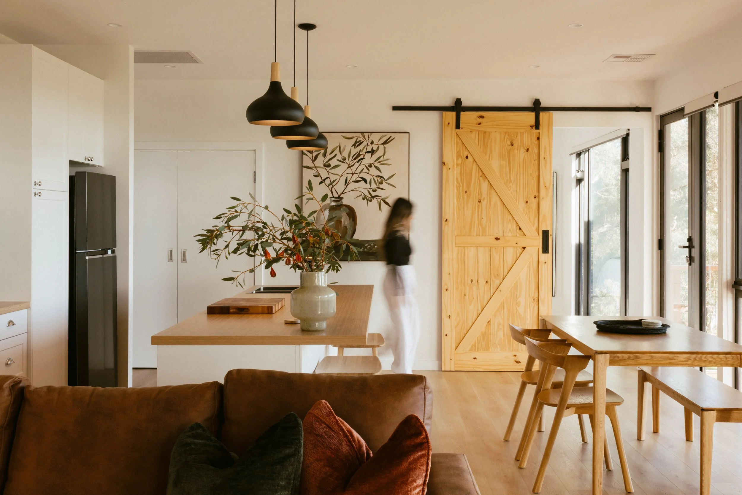 Fully equipped kitchen with island bench and spacious dining