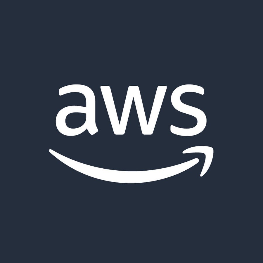 Amazon Web Services (AWS) logo on a dark background
