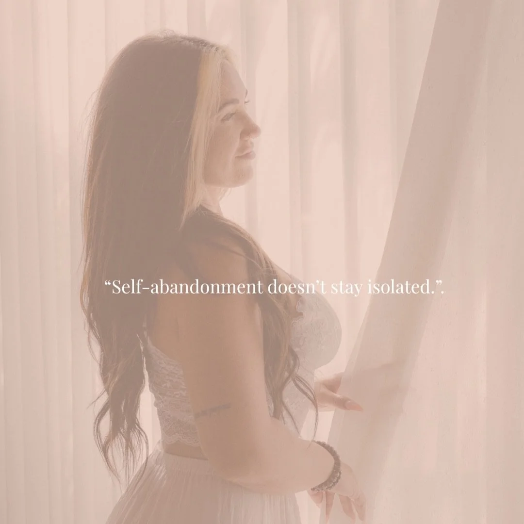 Self-abandonment doesn&rsquo;t stay in one area of your life. 
It ripples. 

▪️Relationships. 
▪️Work and money. 
▪️The body. 
▪️Leadership. 
▪️Same mechanism~different symptoms. 

This isn&rsquo;t about fixing yourself. 
❌It&rsquo;s about noticing w