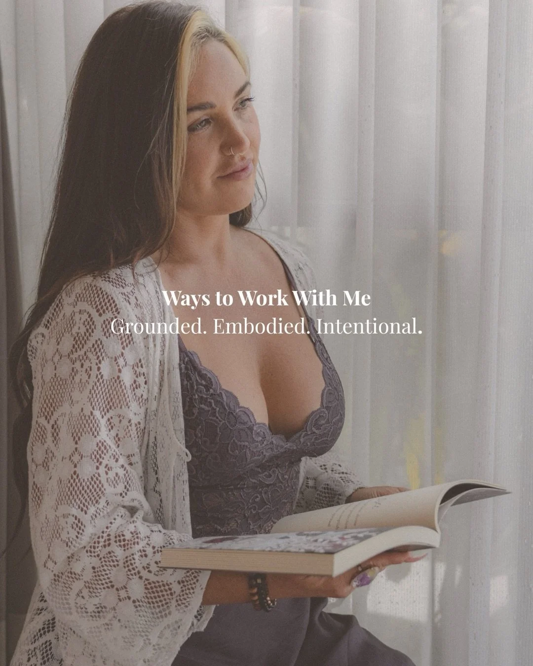 There are different ways to work with me, depending on the depth, space, and support you need.

▪️Retreats are the heart of my work.
They&rsquo;re where the body has time to soften,
the nervous system can settle,
and something real can be remembered.