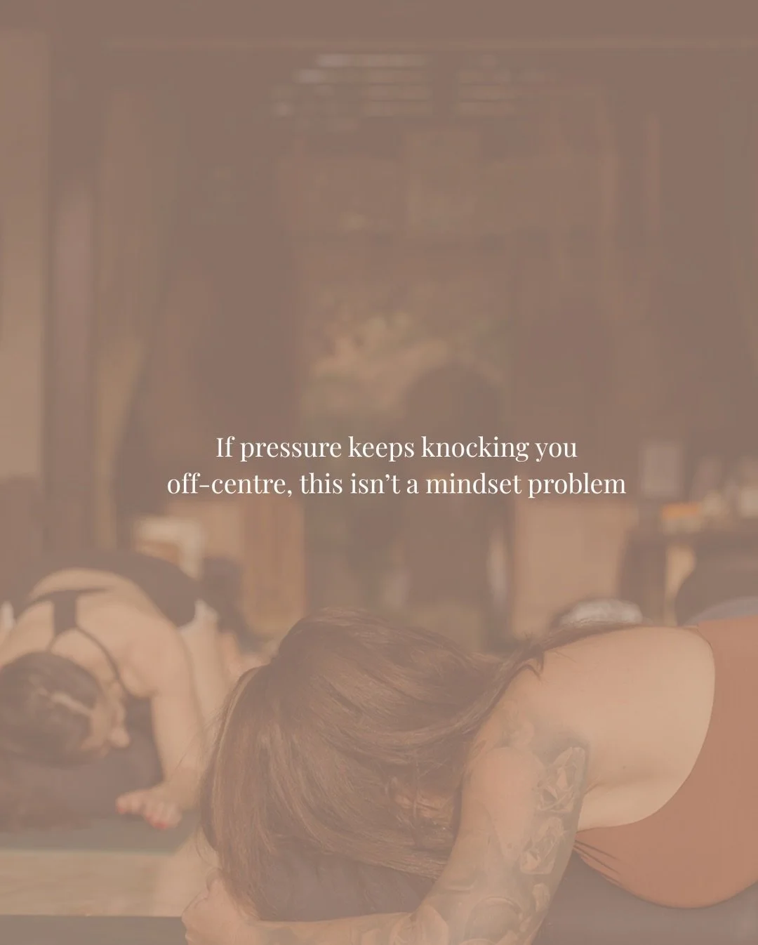 If pressure keeps knocking you off-centre, it&rsquo;s not because you&rsquo;re failing or lacking discipline.

It&rsquo;s because your system is overloaded.
Capacity isn&rsquo;t mindset.
It&rsquo;s nervous-system safety.

When the body feels steady, 