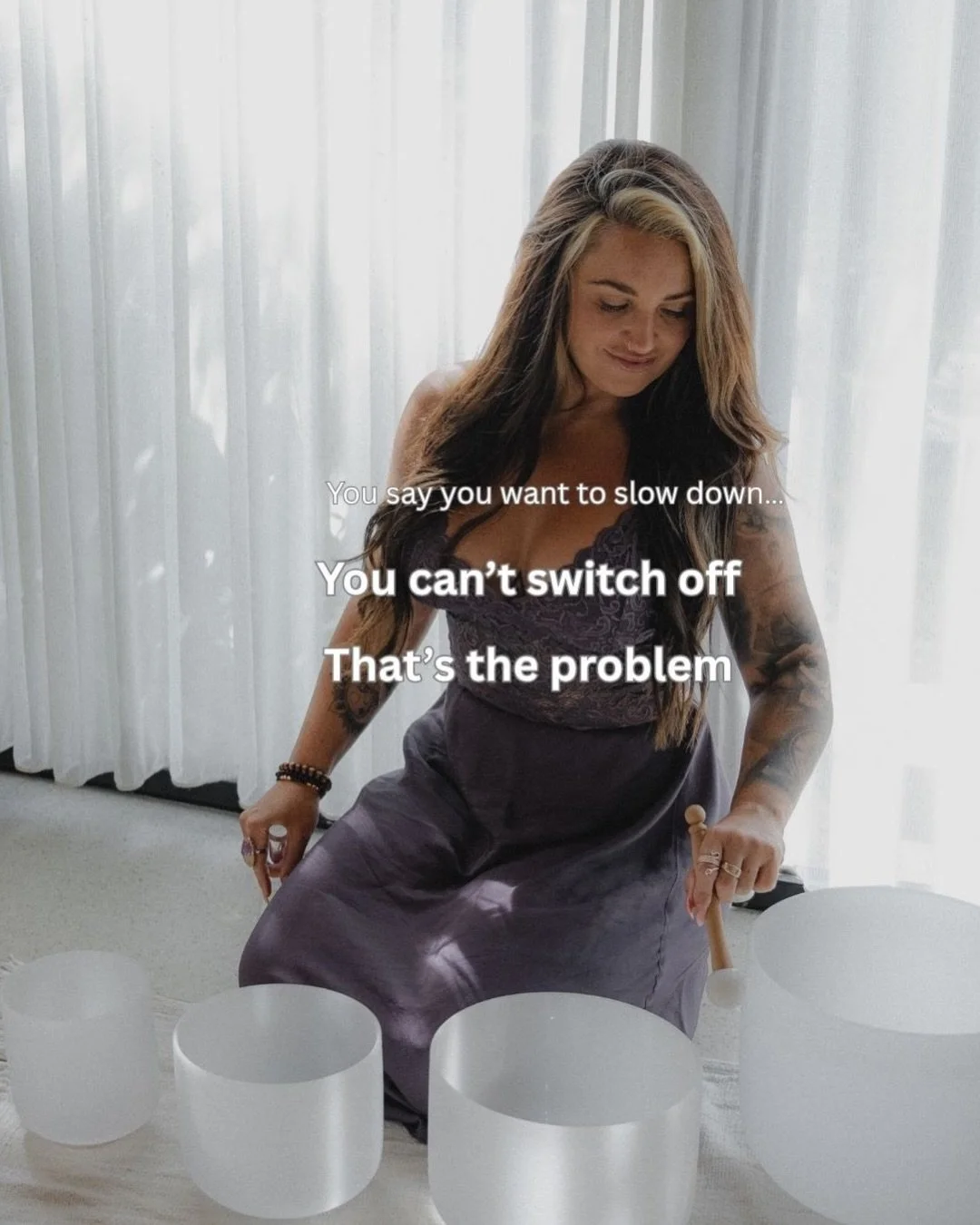 You don&rsquo;t relax.
You distract yourself until you&rsquo;re exhausted.
So you stay busy.
Stay in your head.
Stay &ldquo;on&rdquo;.
And your body never actually switches off.
That&rsquo;s why you&rsquo;re tired&hellip; but wired.

5 reset sessions