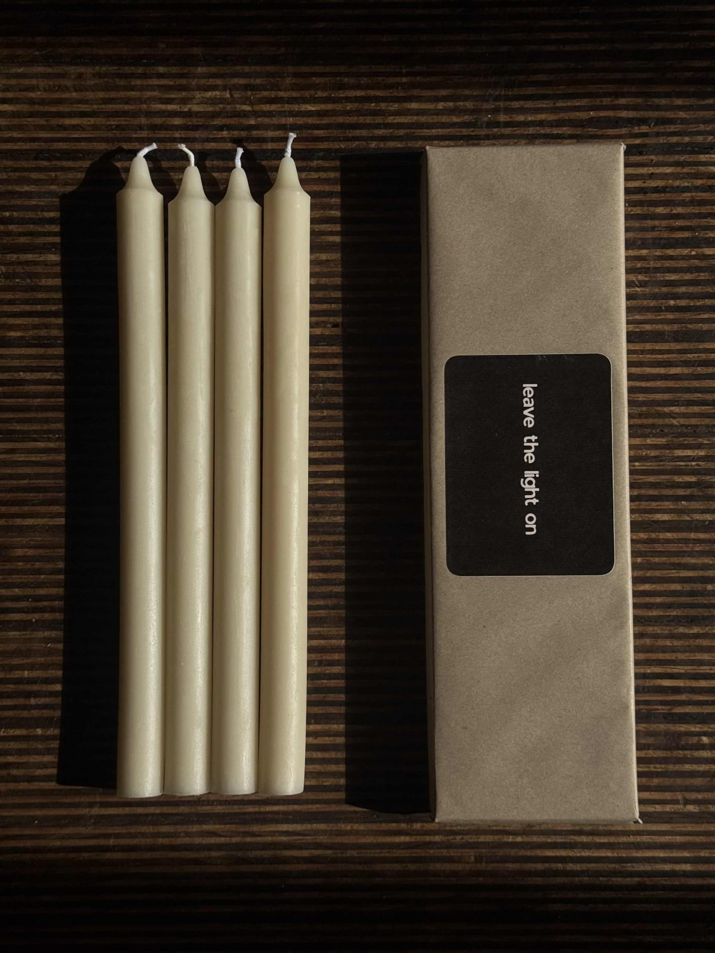 30cm 100% Beeswax Taper Candles (4pack)