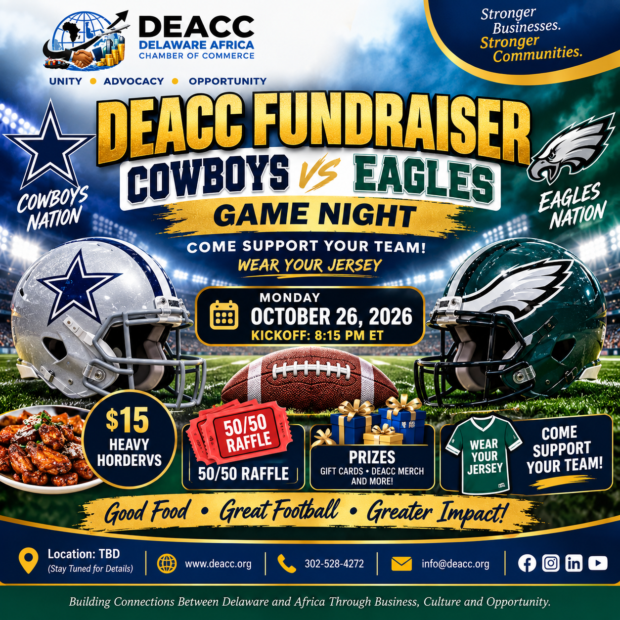 DEACC Fundraiser: Cowboys vs. Eagles Game Night 2026