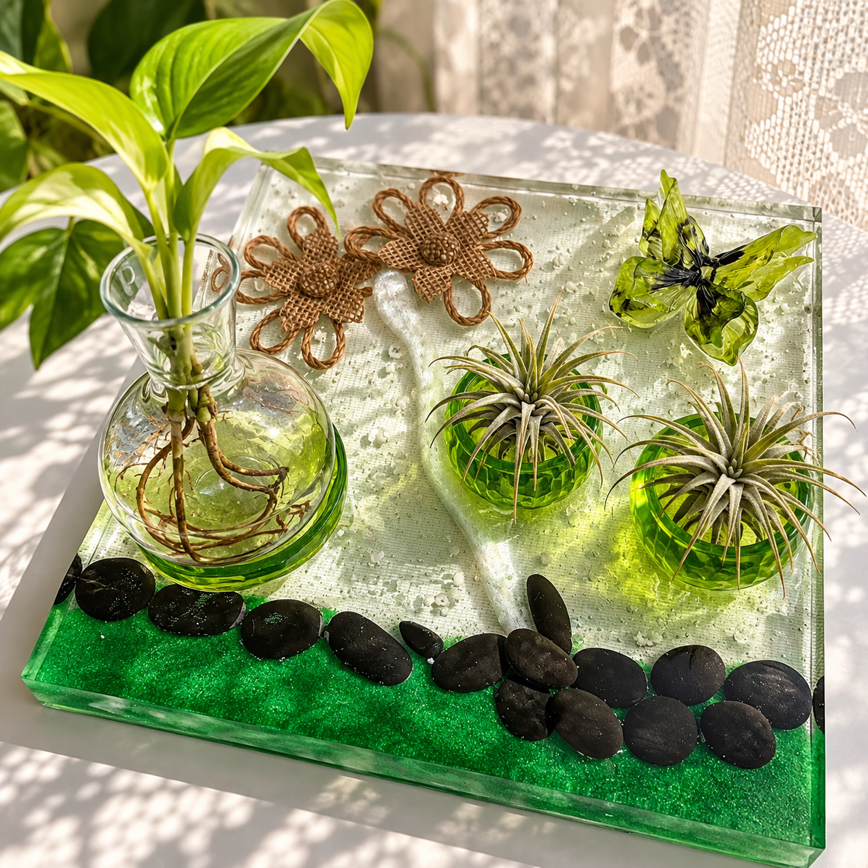 The Butterfly Grove — Resin Plant Propagation & Air Plant Station