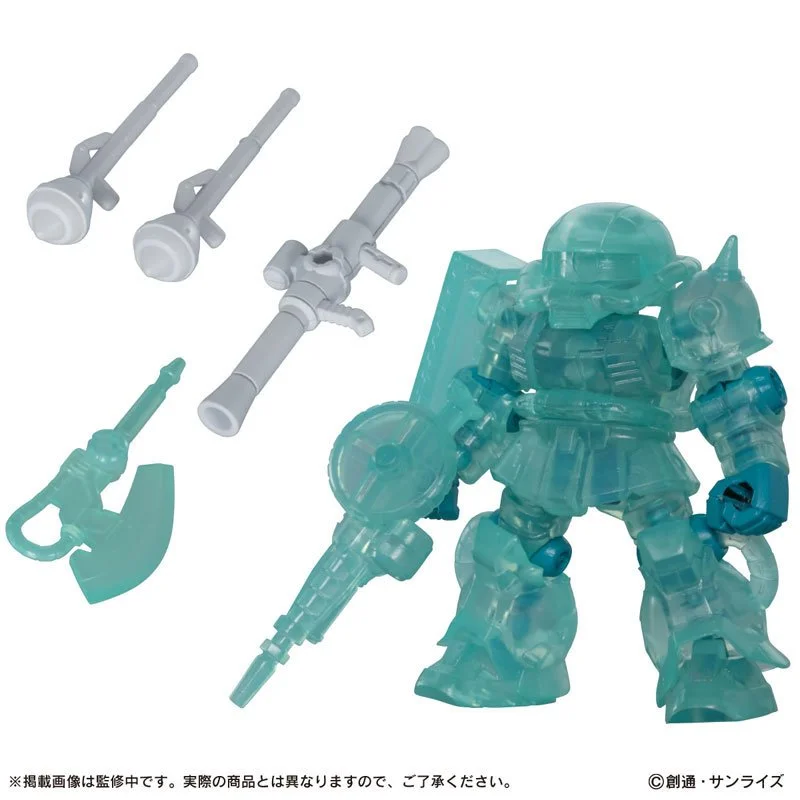 Gundam Mobile Suit Ensemble ZAKU II (HATSUNE MIKU CLEAR VER.) Action Figure Special Hatsune Miku Collaboration Series from Gundam UC 0079