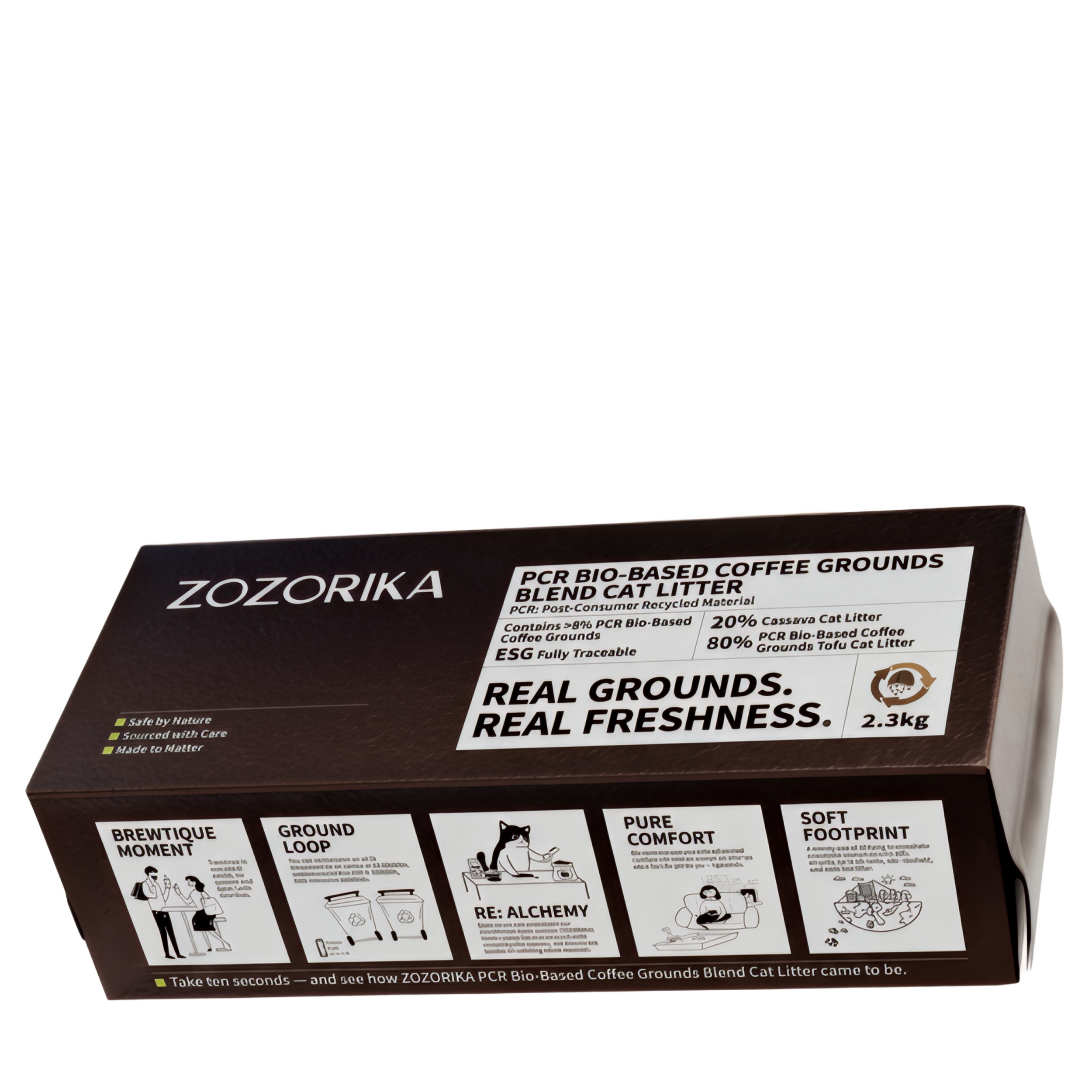 Zozorika Coffee Grounds Mixed Cat Litter