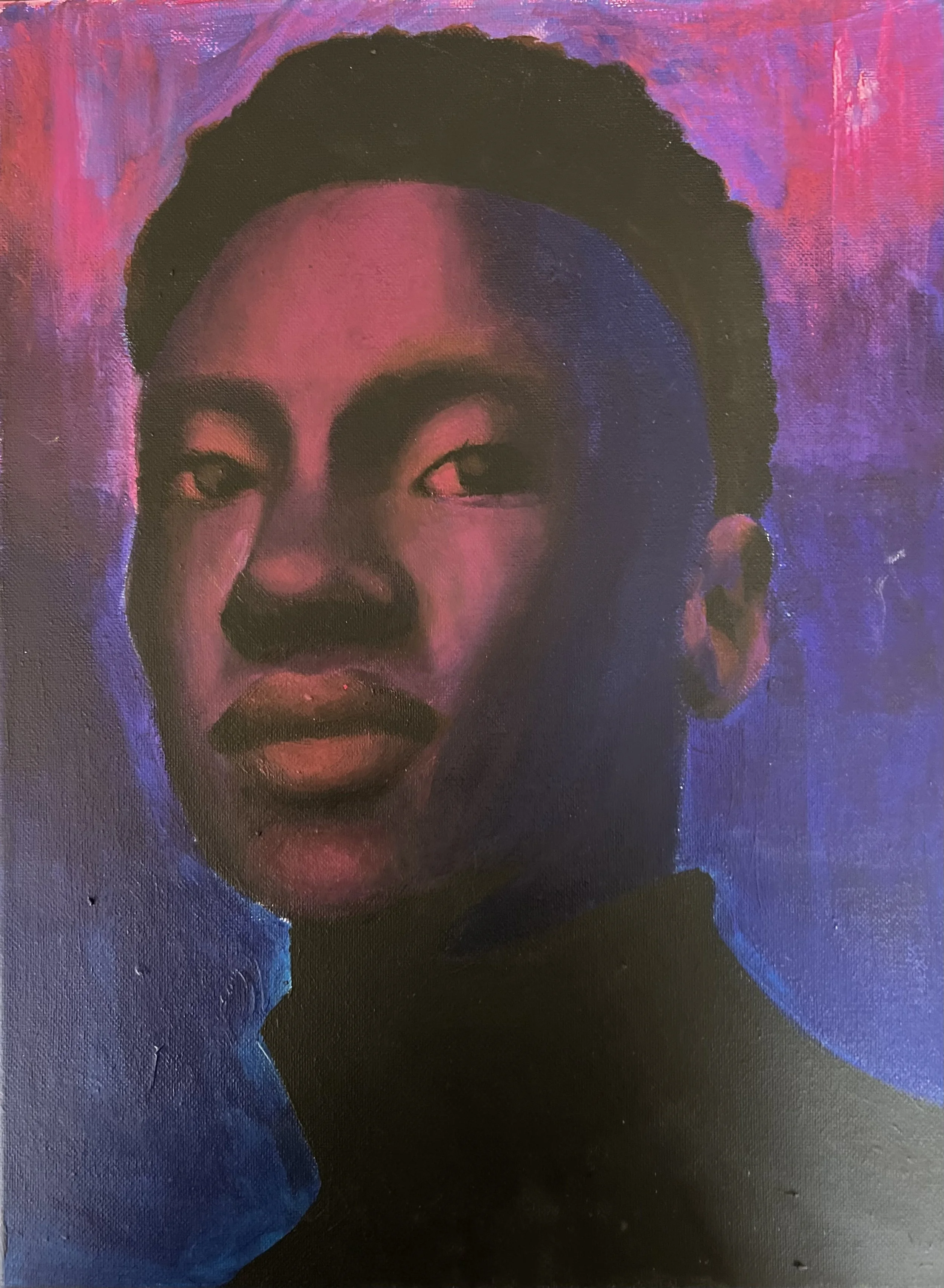 "Finding Yourself" Acrylic on Canvas 16x12. Showed at the Drawing Room Gallery, San Francisco, 2023