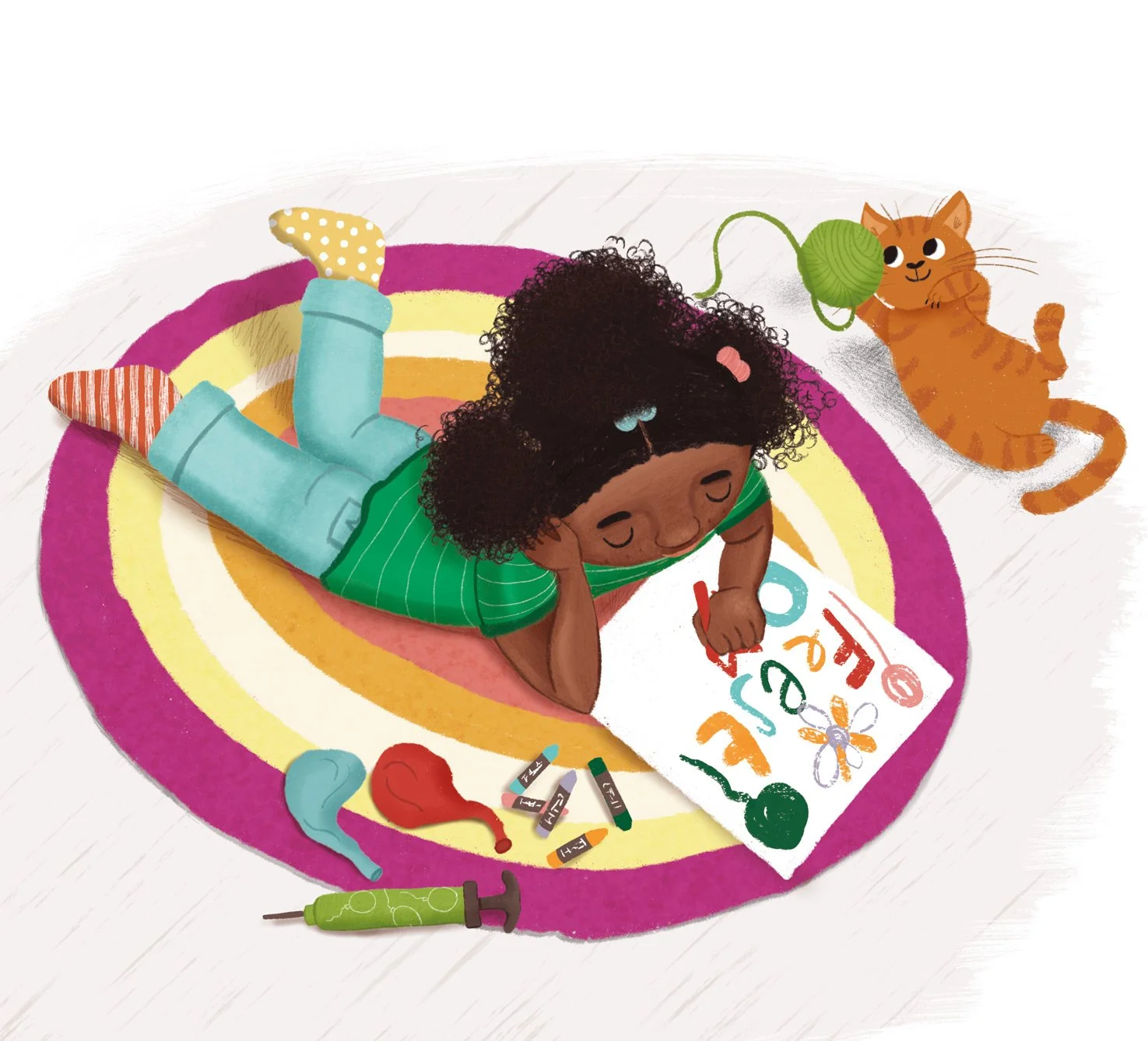 illustratie-hiep hiep hoeree-meisje ligt op buik.jpg