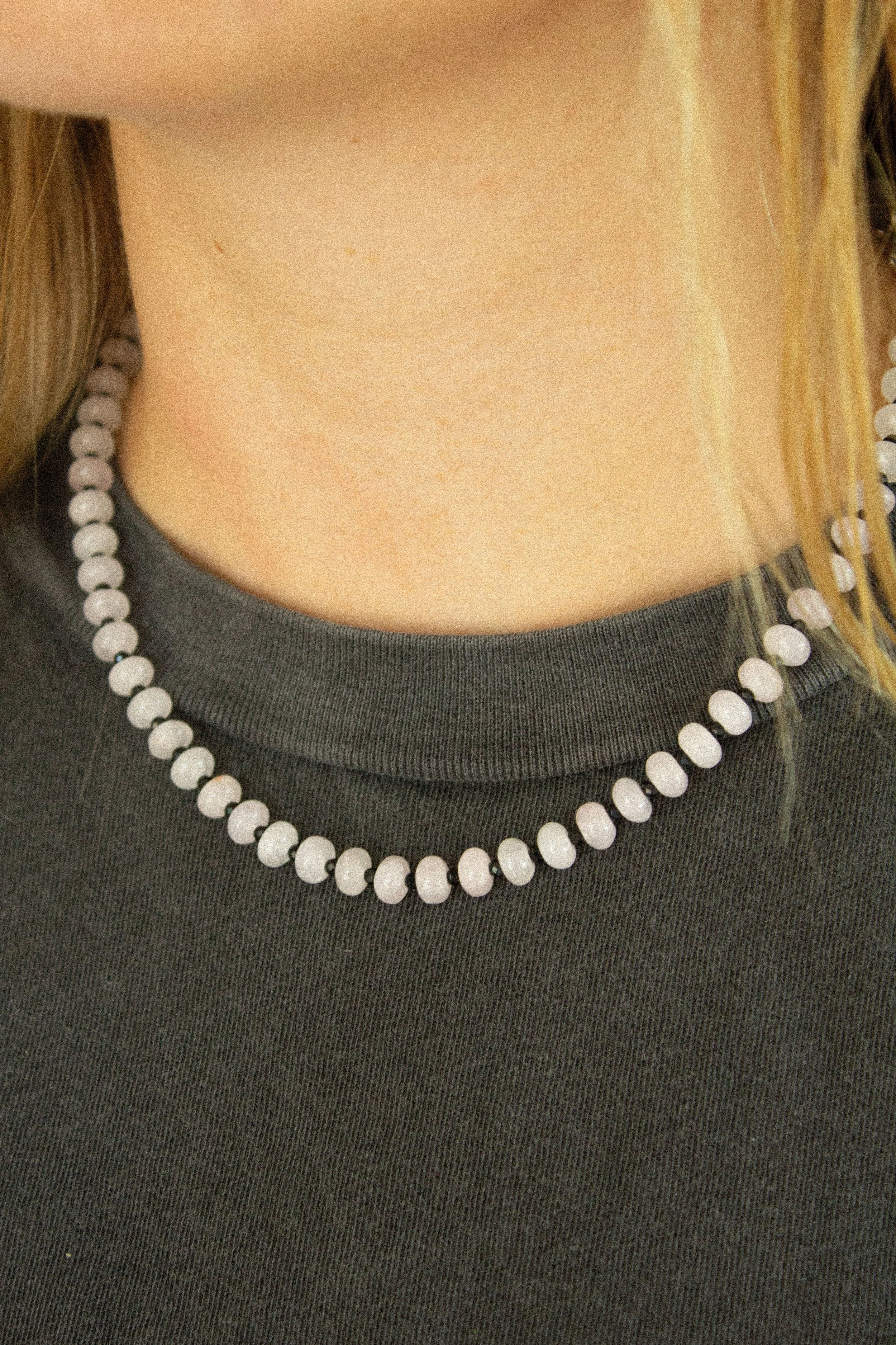 Rose Quartz Beaded Necklace