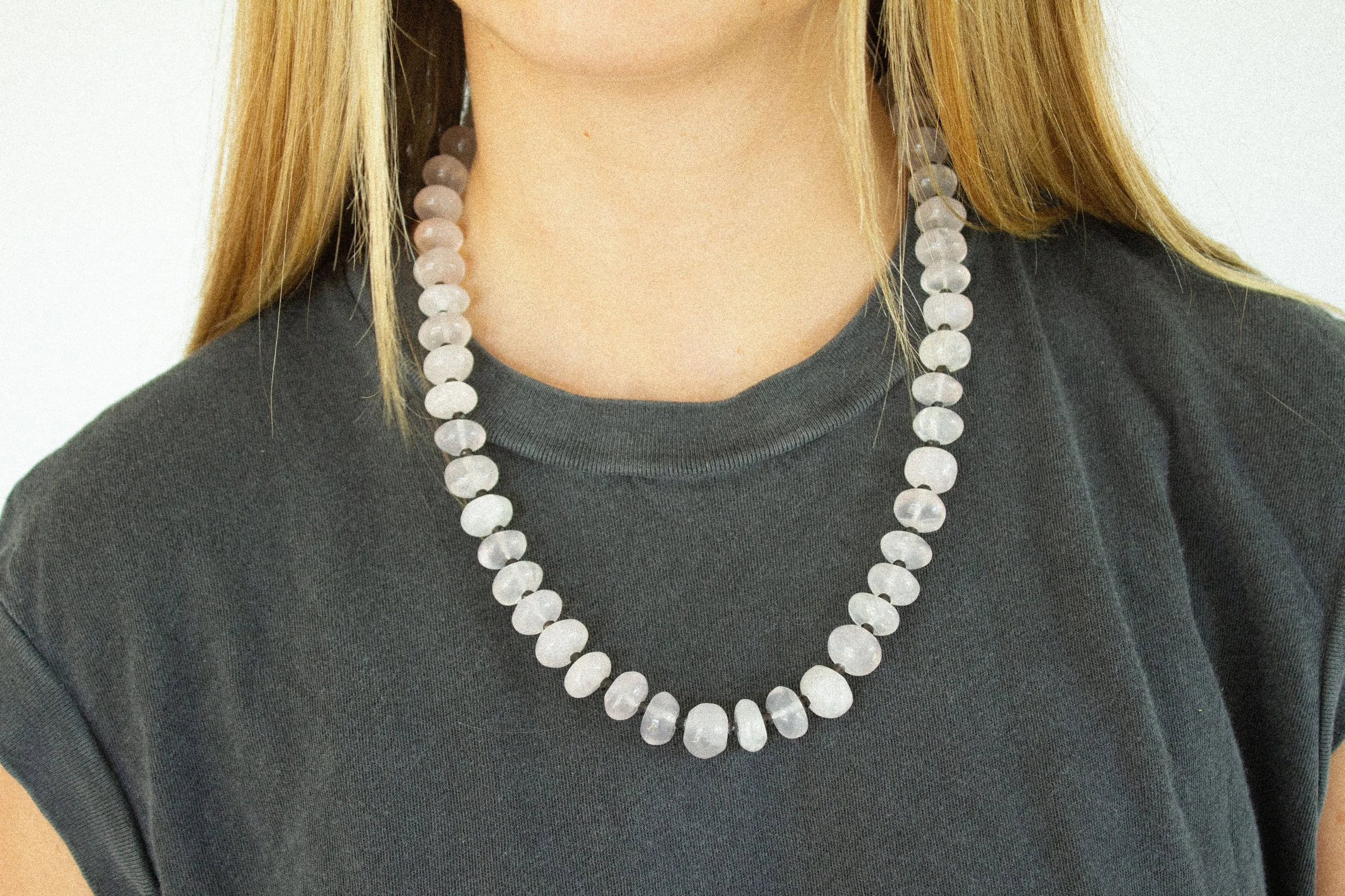 Large Rose Quartz Necklace