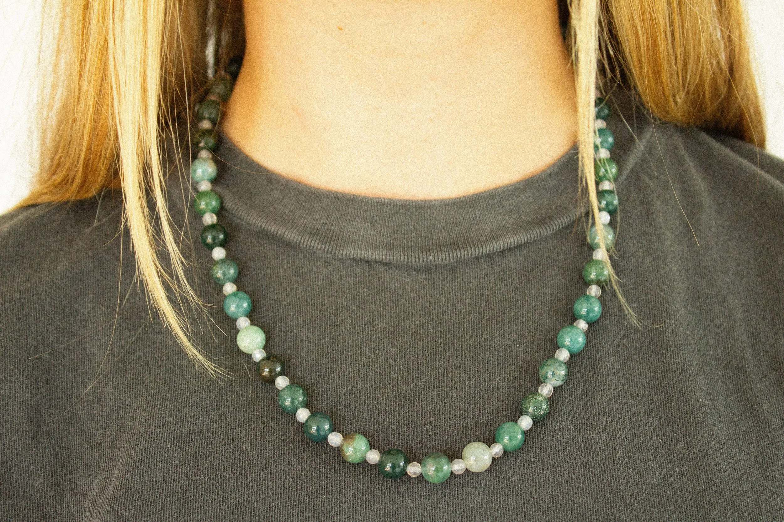 Mixed Aventurine Beaded Necklace