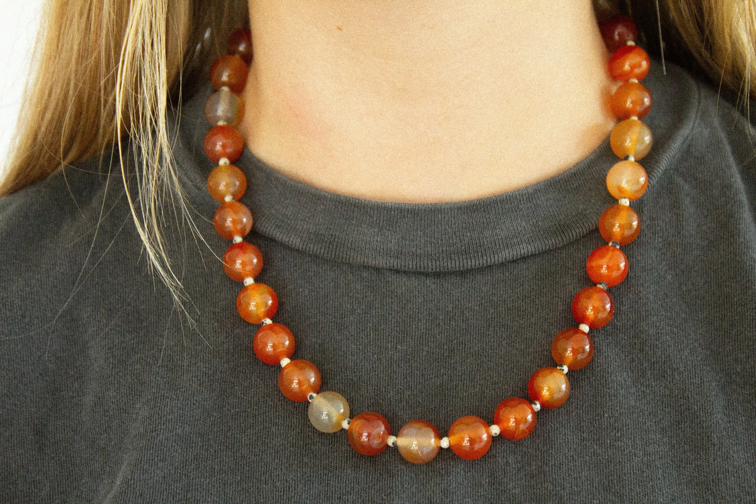 Carnelian Beaded Necklace