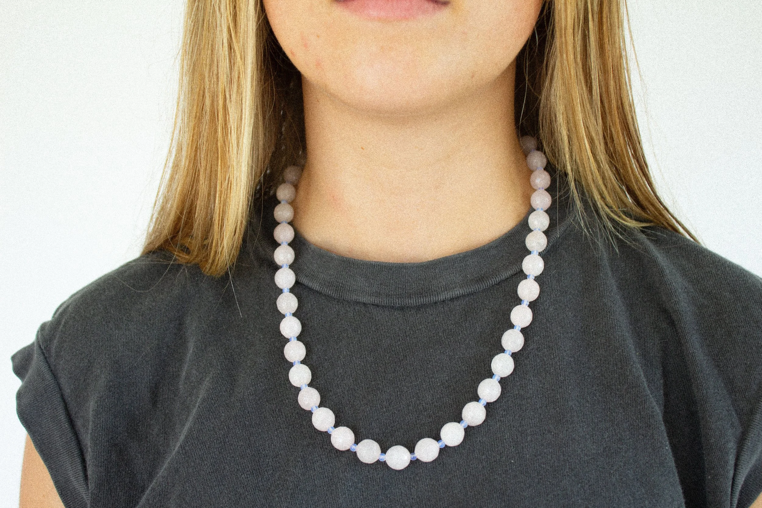 Rose Quartz Beaded Necklace